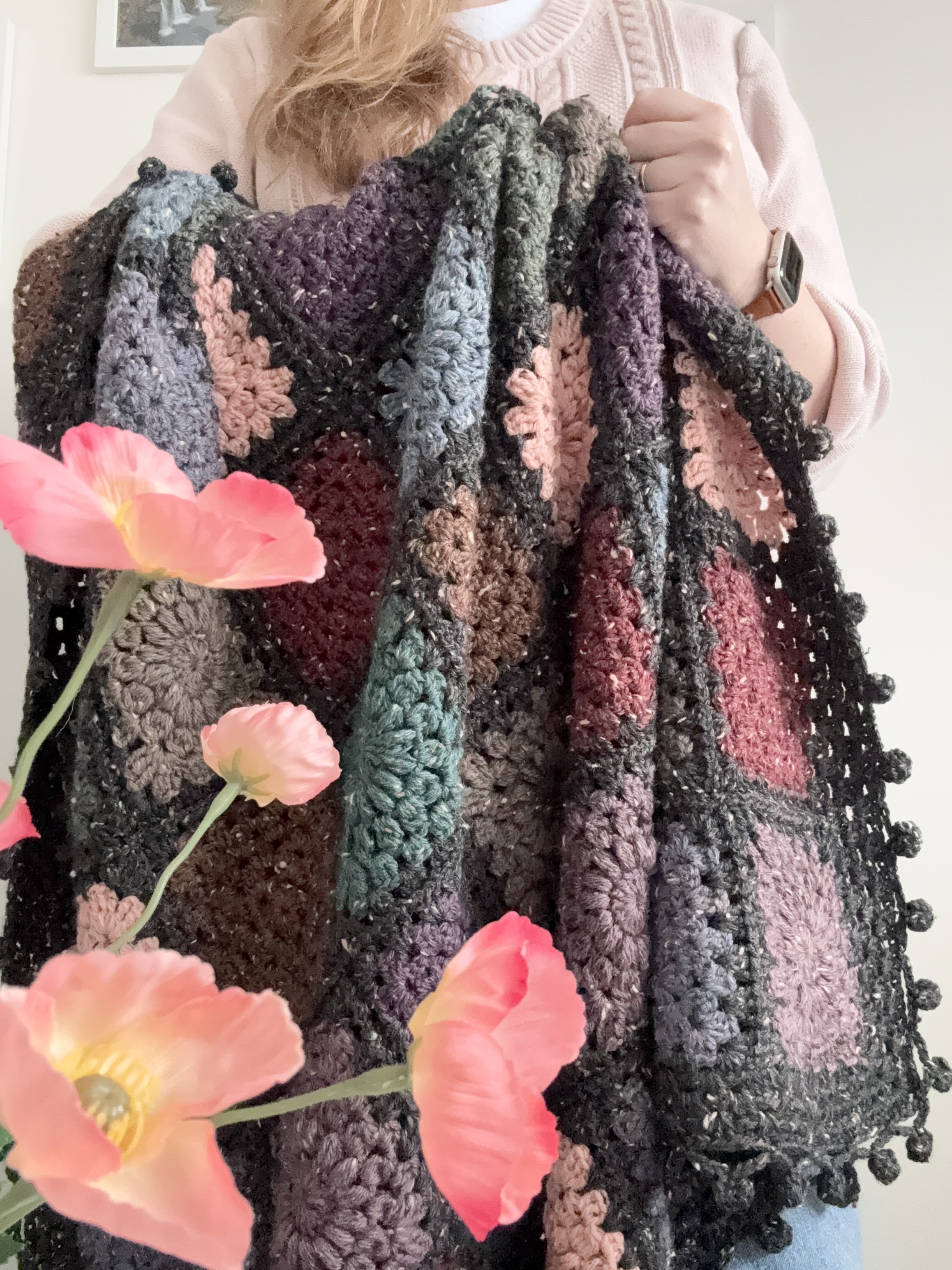 Ebony Granny Squares Blanket Pattern