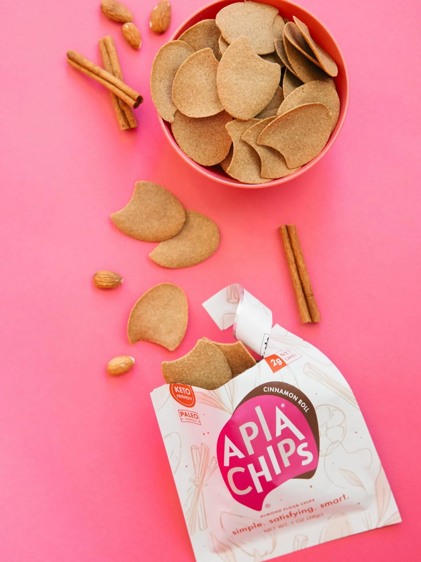 Sweet cravings, solved 🤎✨

Crunch into something simple, satisfying, smart.
Our Cinnamon Roll Apia Chips bring that cozy, warm spice you love&mdash;without the guilt.

Made with clean ingredients, packed with flavor, and perfect for your low-carb li