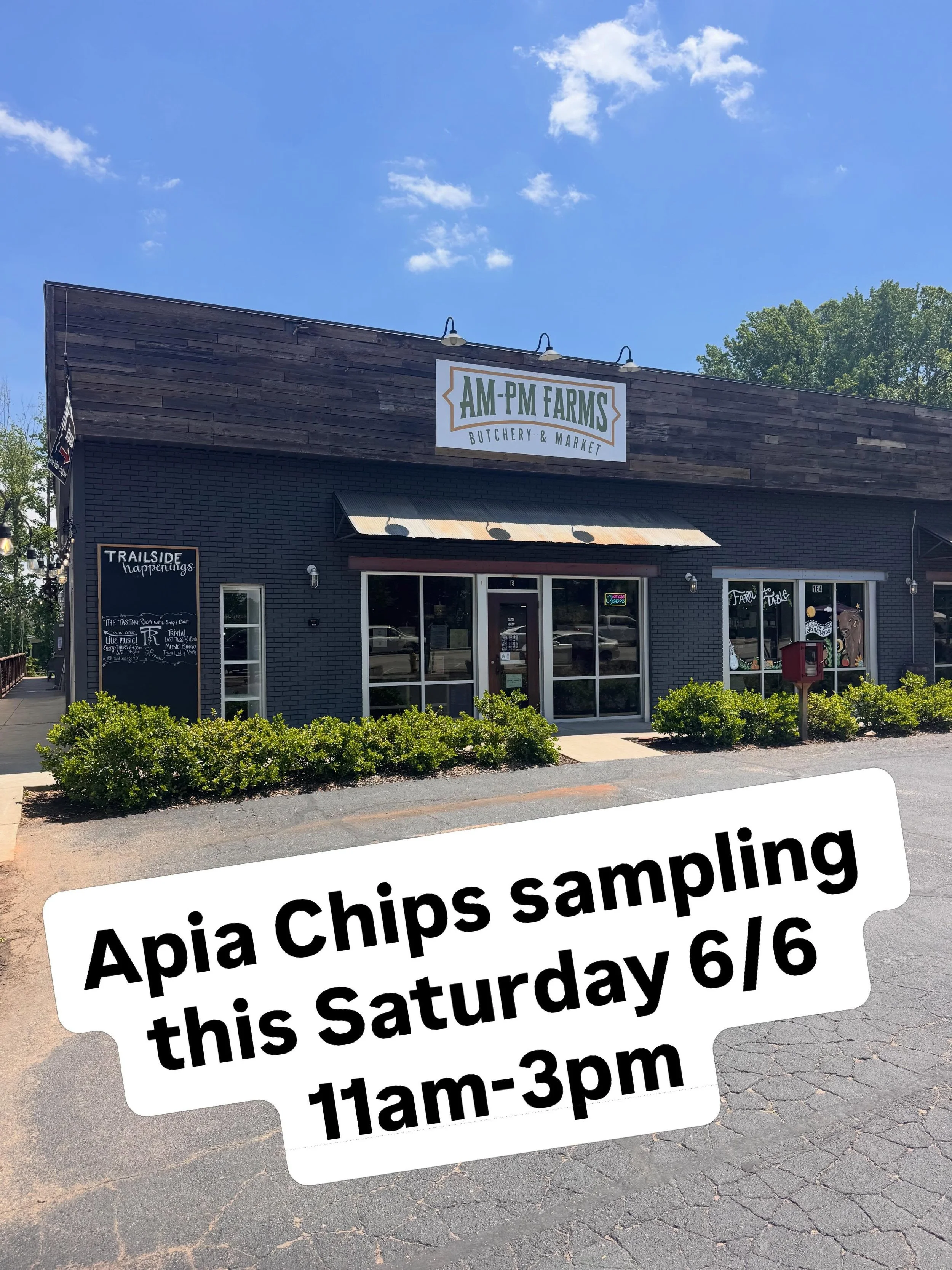 📅 Mark your calendars! This Saturday, 6/6, I&rsquo;ll be at AM PM Farms Butchery &amp; Market in Travelers Rest from 11am-3pm.

Come stop by, say hello, and taste the chip that&rsquo;s changing the way people snack.✨

✅ High in protein
✅ Low in carb