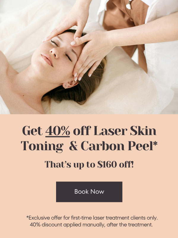 Laser skin toning or carbon peel 40% off fore new customers