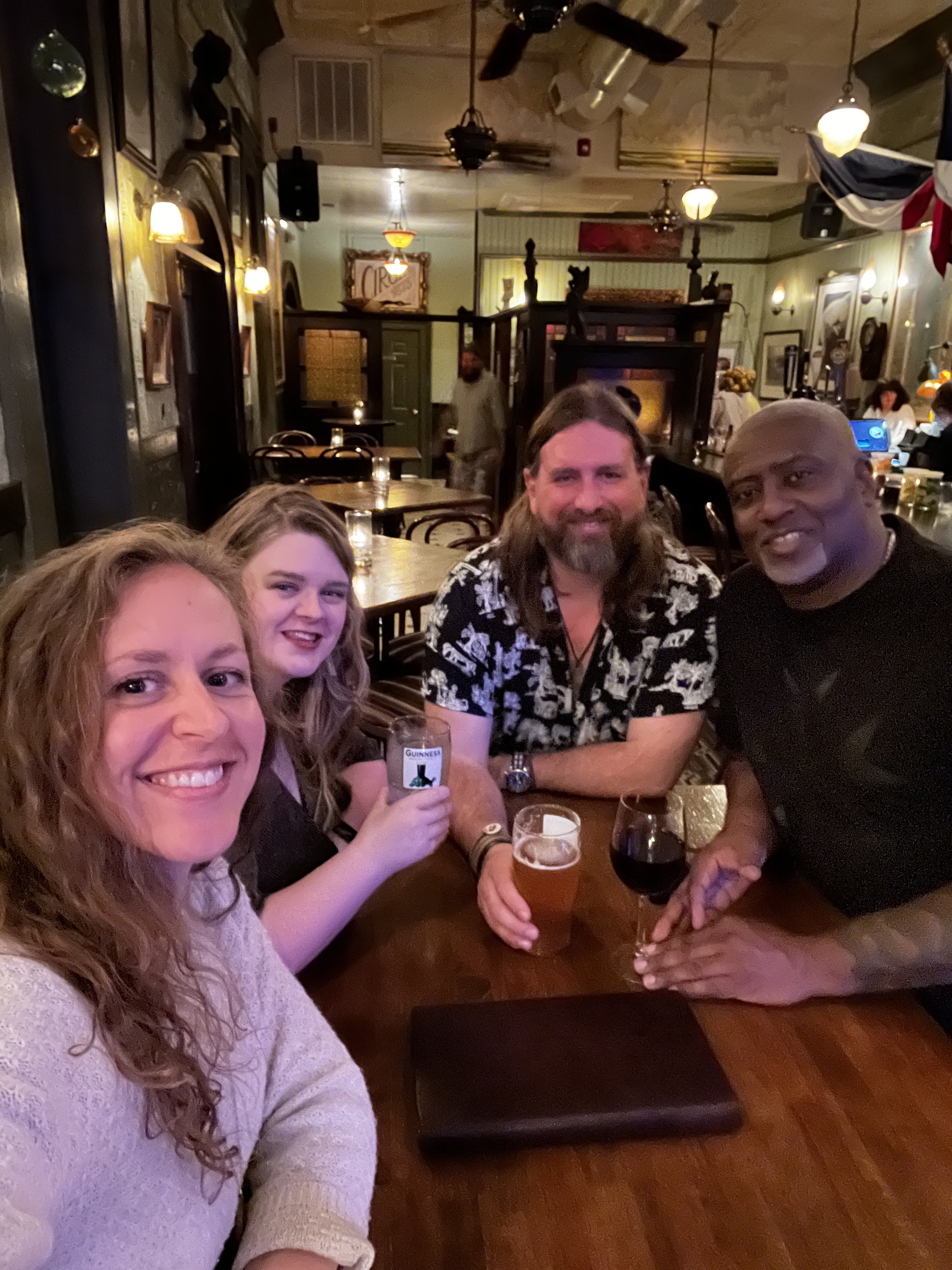 Enjoying a drink with friends in Savannah