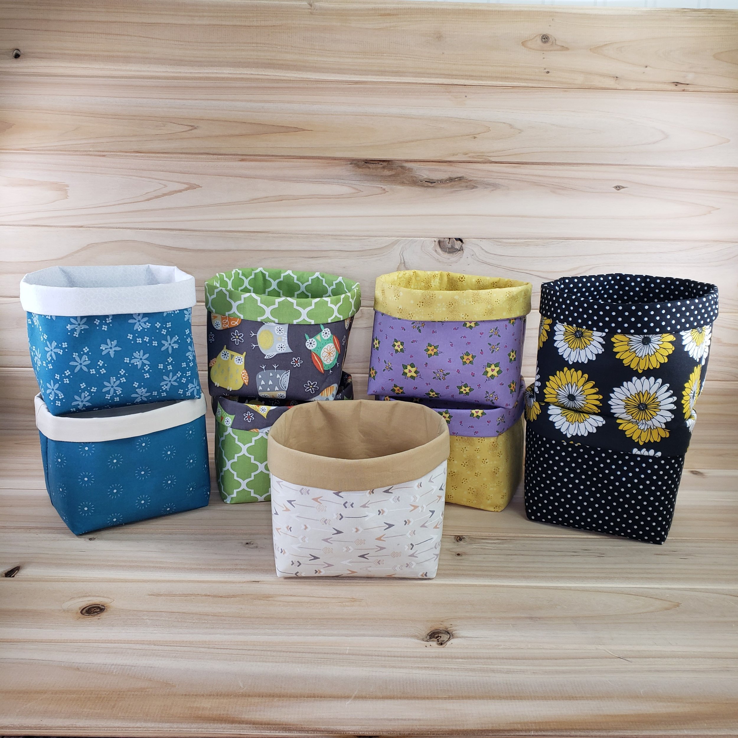 Reversible Fabric Baskets