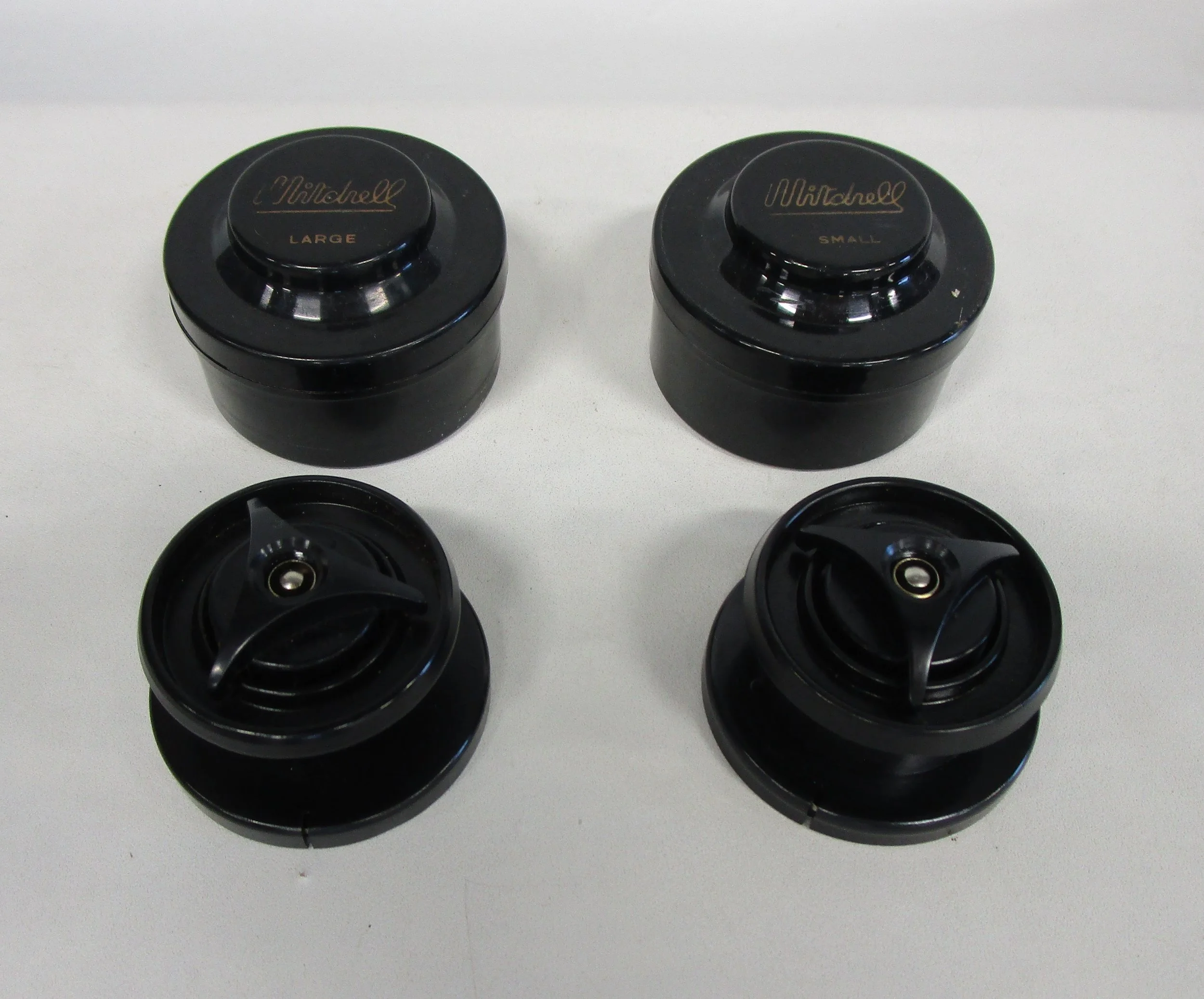 MITCHELL 300 REEL Extra Spools in Cases; 1 Large, 1 Small.