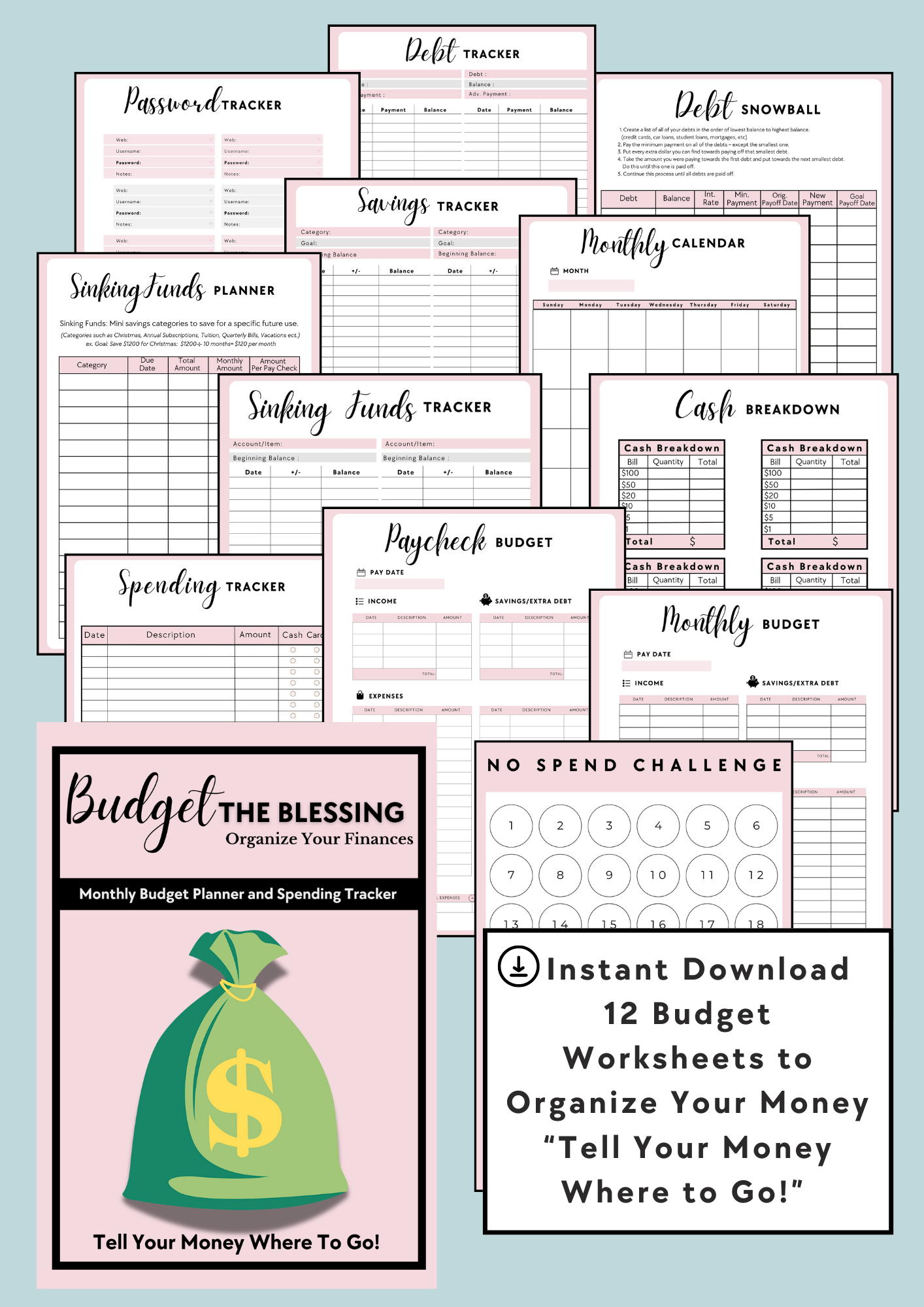 5-Step Budget Building Guide w/Budget Worksheet Bundle *Digital Download*