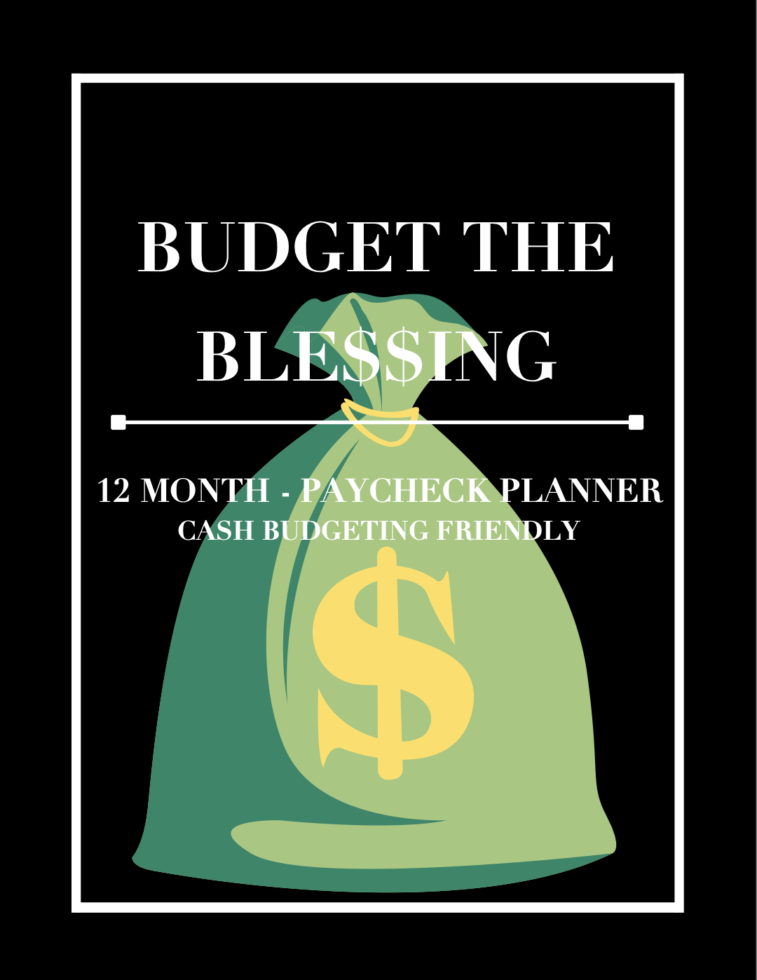 Budget The Blessing 12 Month Budget Planner - Black (Purchase on Amazon)
