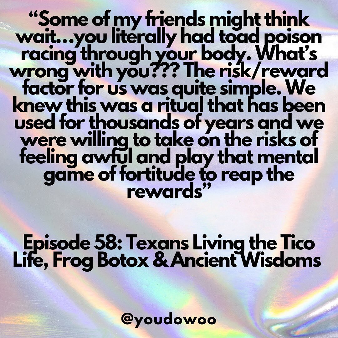 Yep! This is the FROG BOTOX episode!!!! I&rsquo;m SO pumped for y&rsquo;all to listen! Loved @hungry.tribe &lsquo;s quote above and then my second favorite quote from her in the episode was &ldquo;My husband told me the other day that the lines in my