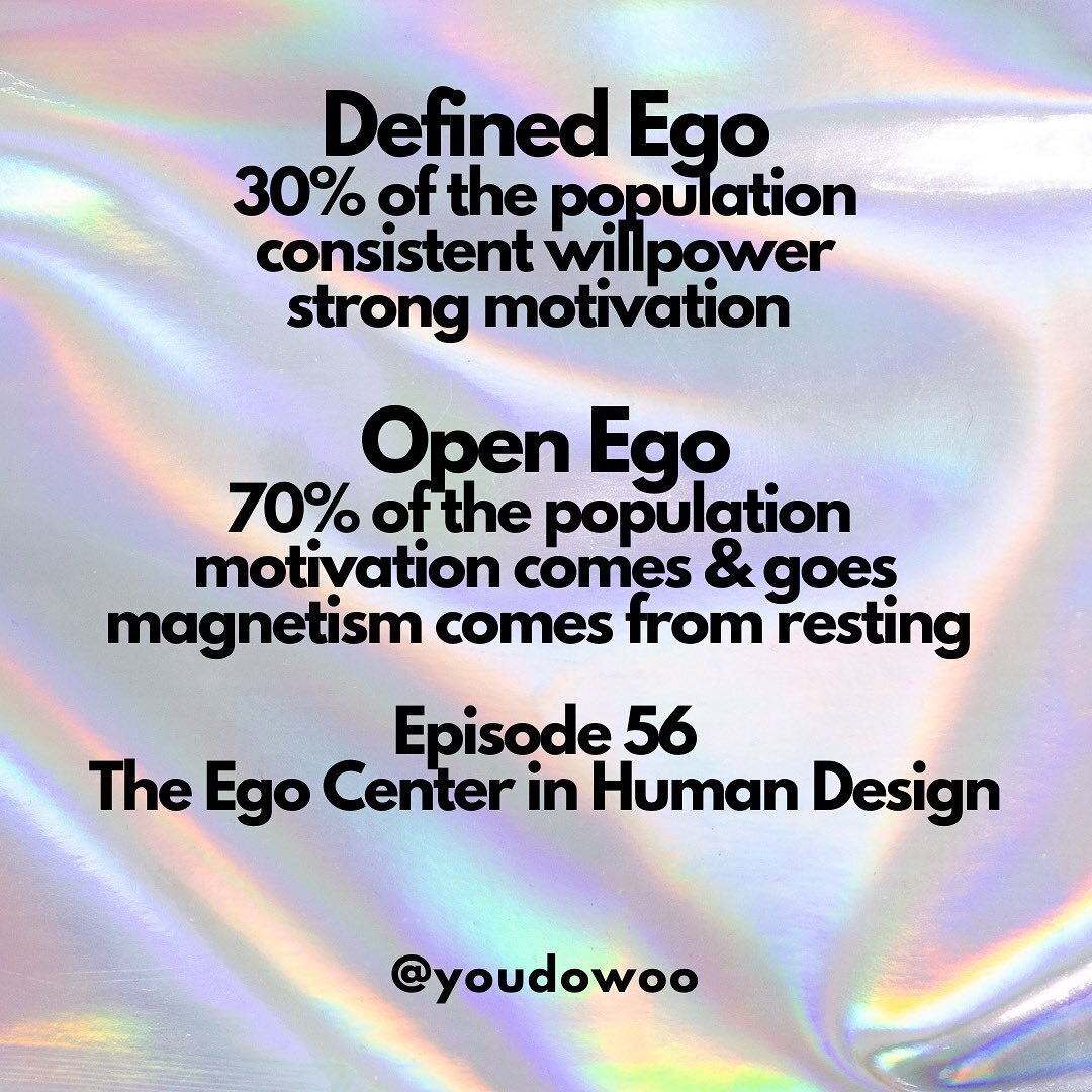 One of the first things I go over in a human design chart reading is the ego/heart center. The ego center governs the stomach, gallbladder and thymus glands and is in control of your daily willpower and motivation. It is such a fascinating chakra cen