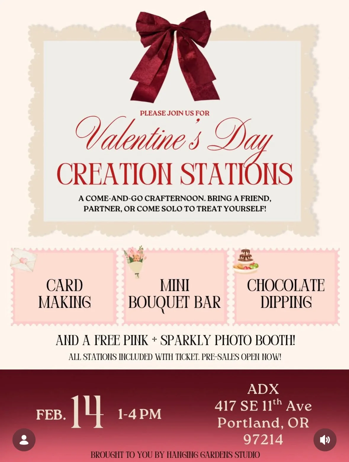 Valentine's Cookie Decorating with Hanging Gardens Studio