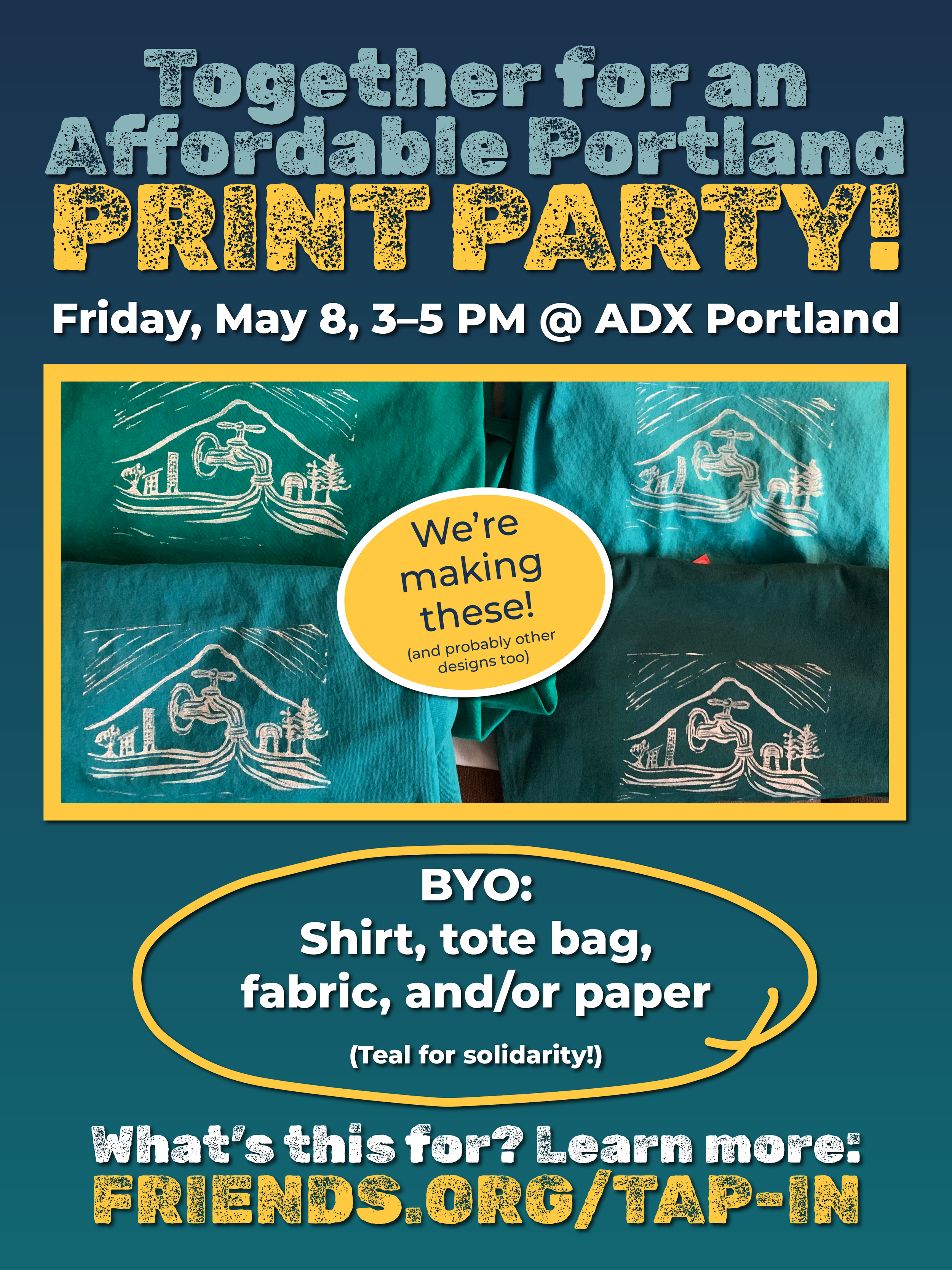 Printing Event: Together for an Affordable Portland