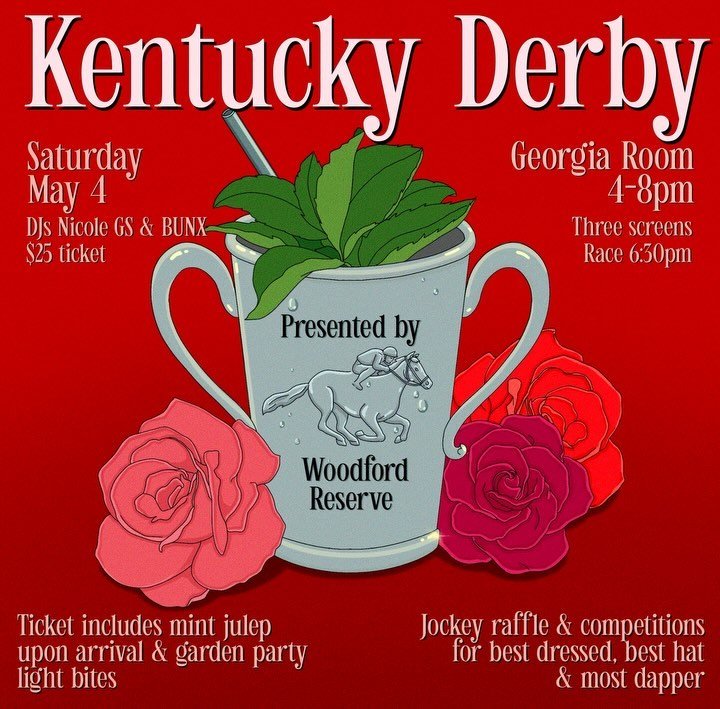 WE PRESENT: Kentucky Derby Garden Party, co-hosted by @woodfordreserve and all the woefully empty Mint Julep cups out there just waiting to be filled. 

Three Best Dressed Competitions await: Best Dressed, Best Hat and Most Dapper. We will also have 