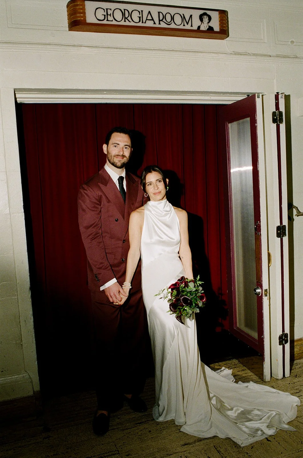 A couples pre wedding ceremony at Freehand Hotel Georgia Room Gramercy