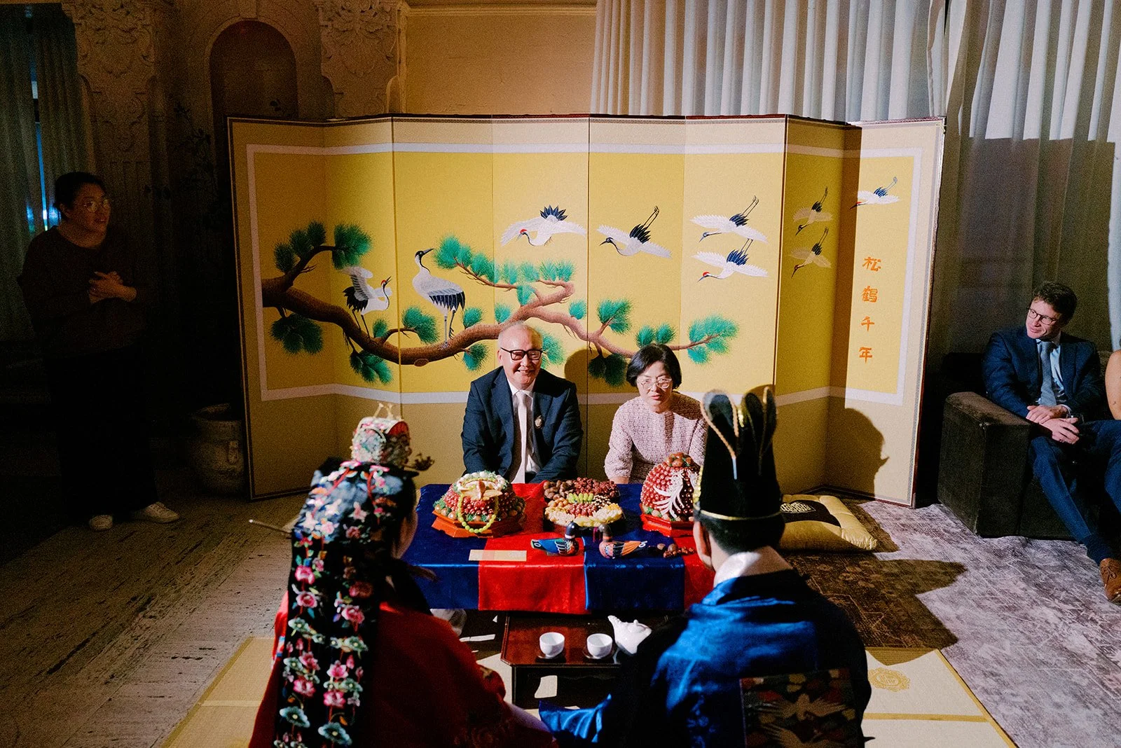 A couples Paebaek Ceremony at Freehand Hotel Georgia Room Gramercy