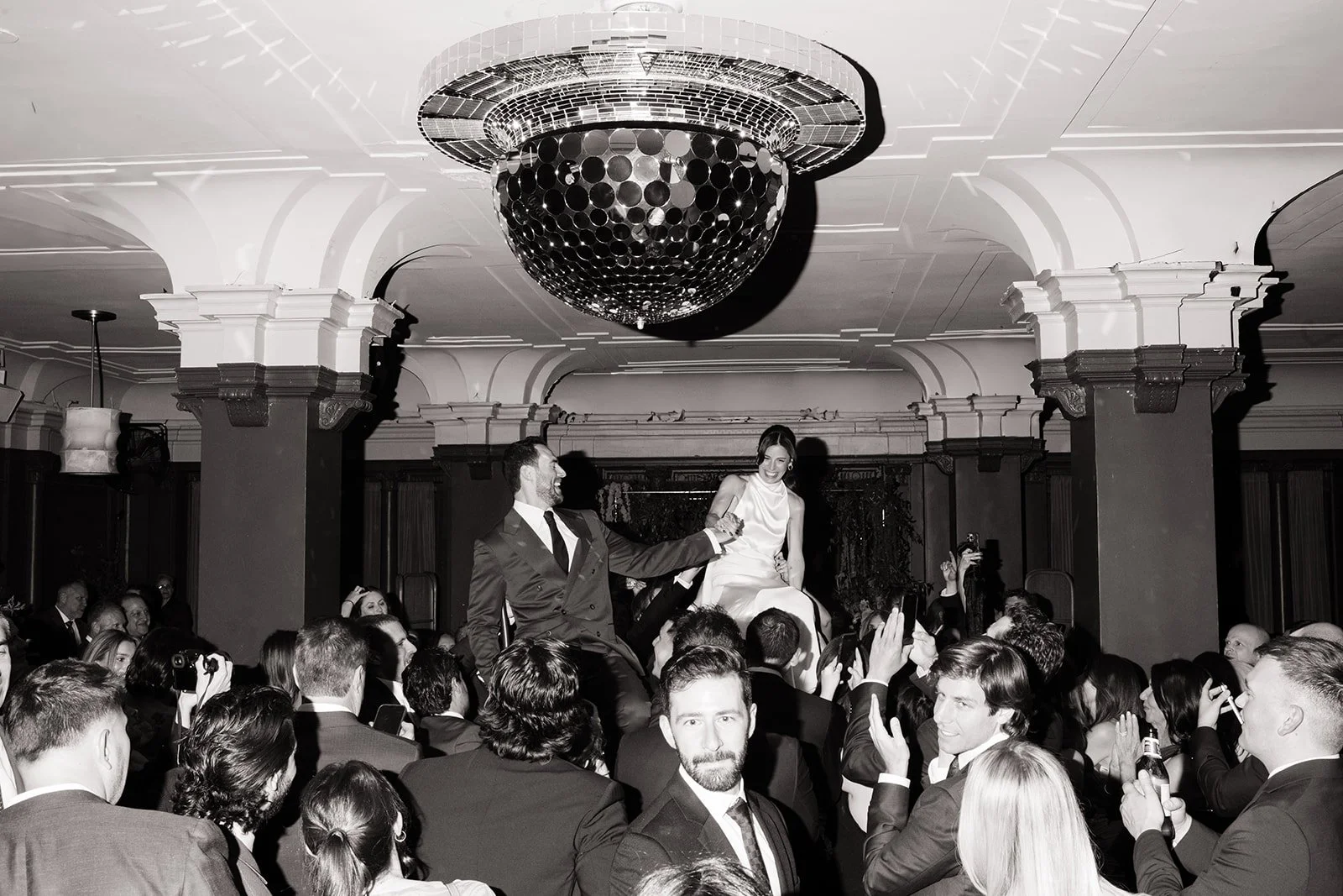 A couples wedding reception at Freehand Hotel Georgia Room Gramercy
