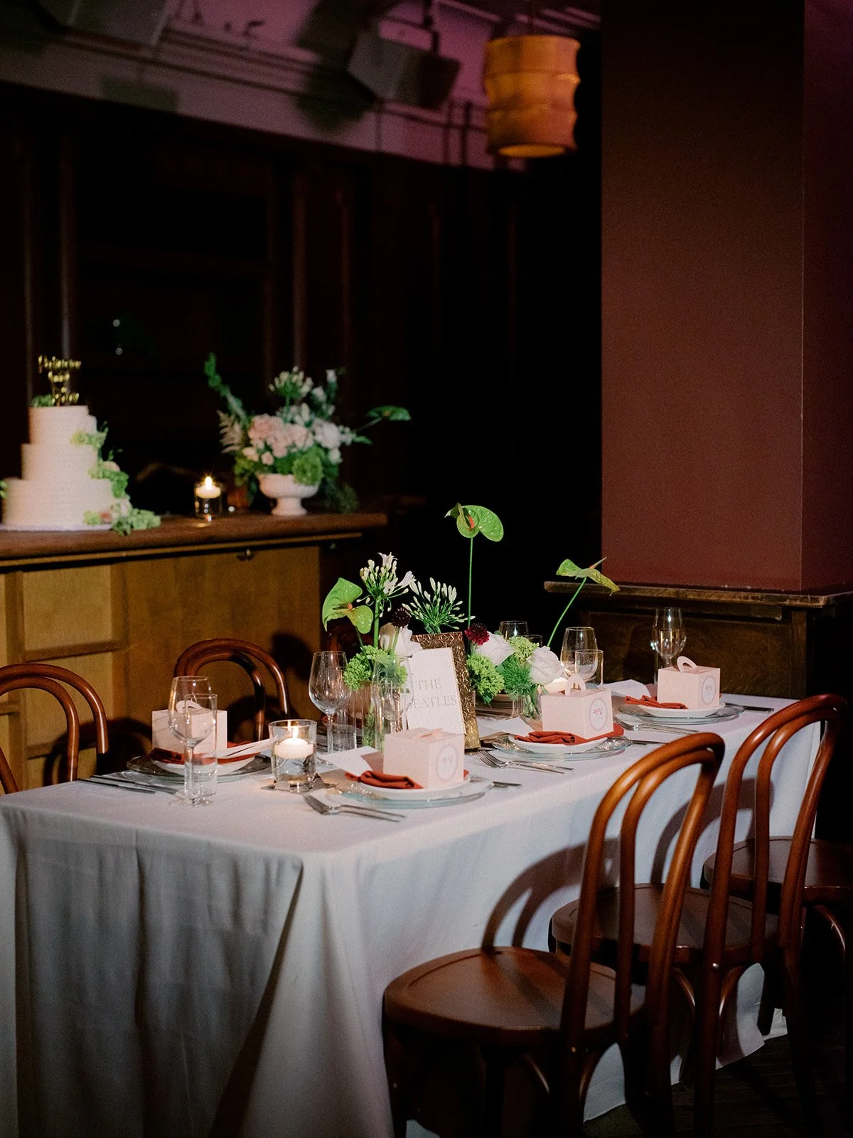 The Georgia Room set up for a Wedding Reception