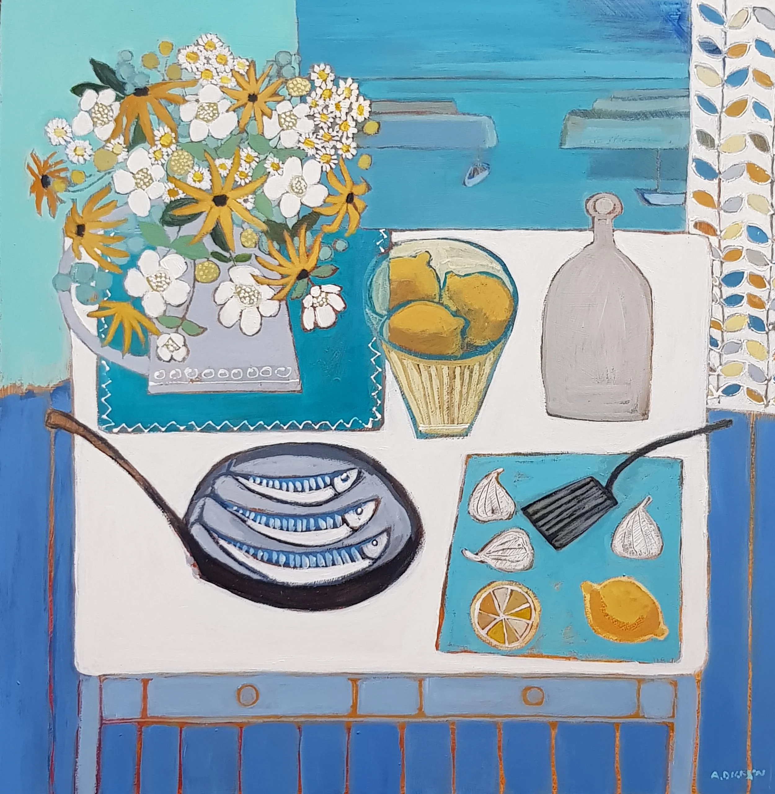 Mackerel at Mousehole Harbour
50 x 50cm SOLD