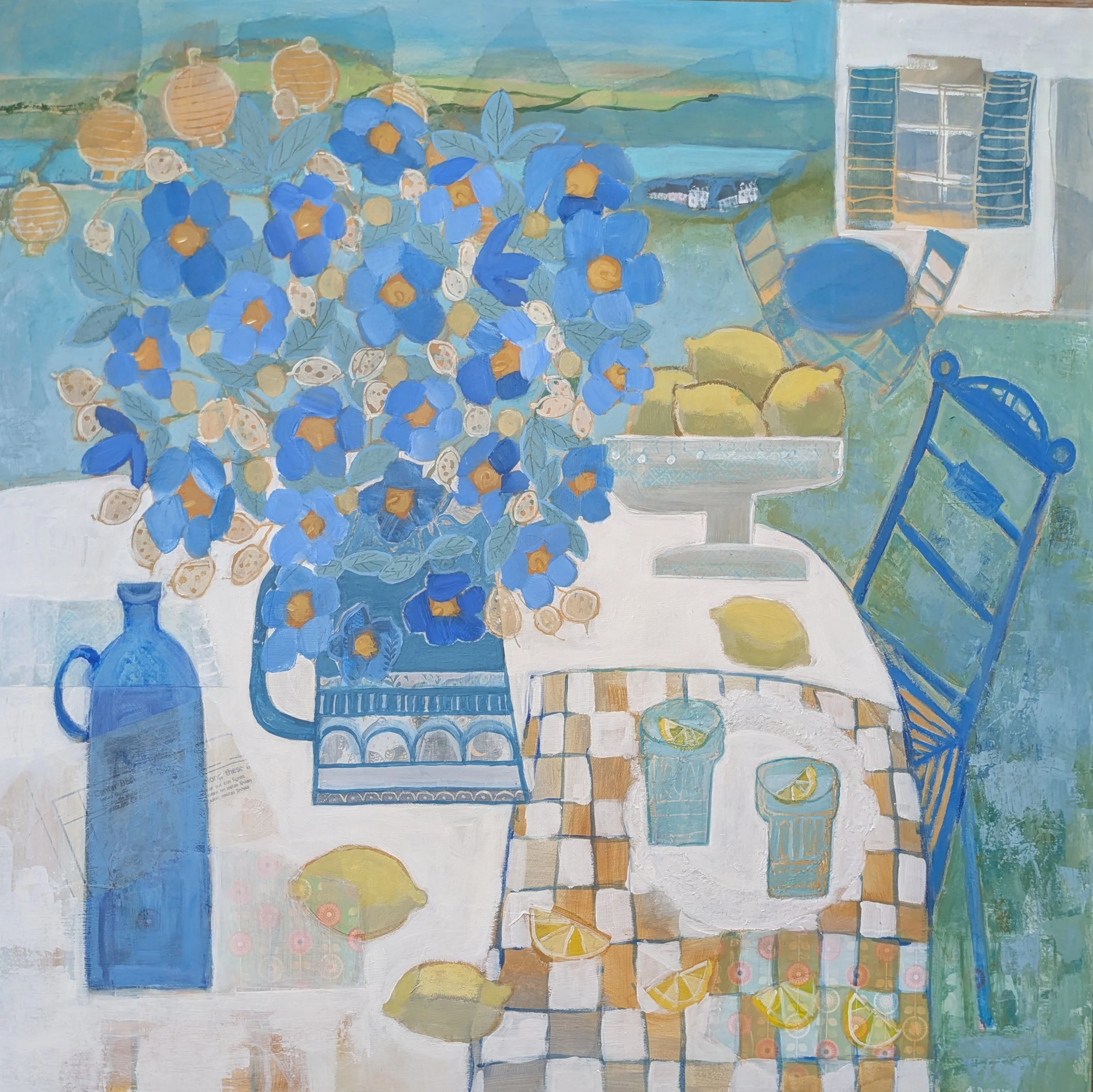 Meconopsis and Lemonade
70 x 70cm
(acrylic on board)