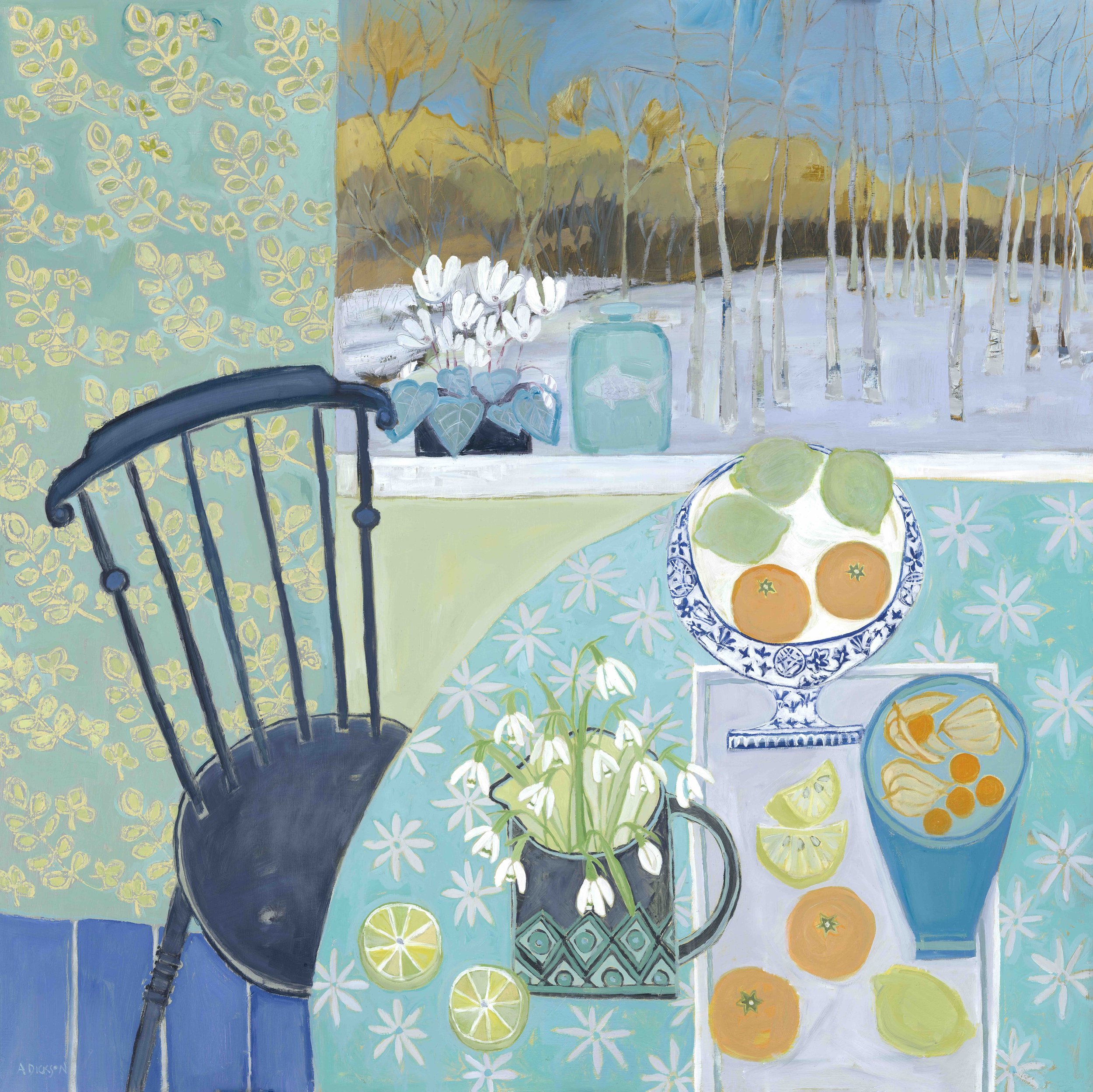 Snowdrop table 80 x 80cm
(acrylic on board) SOLD