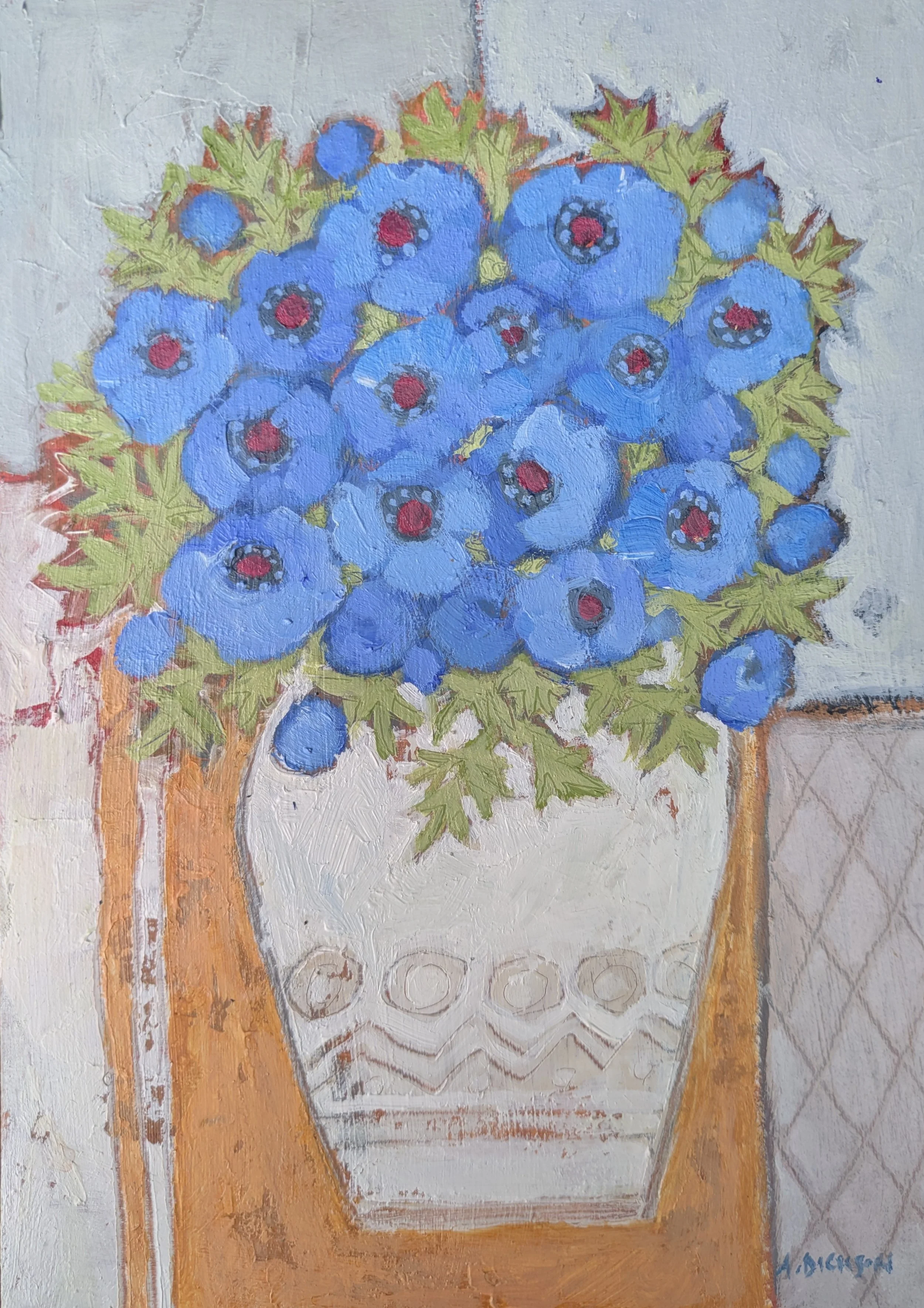 Blue Anemones
15 x 21cm
(oil on board)