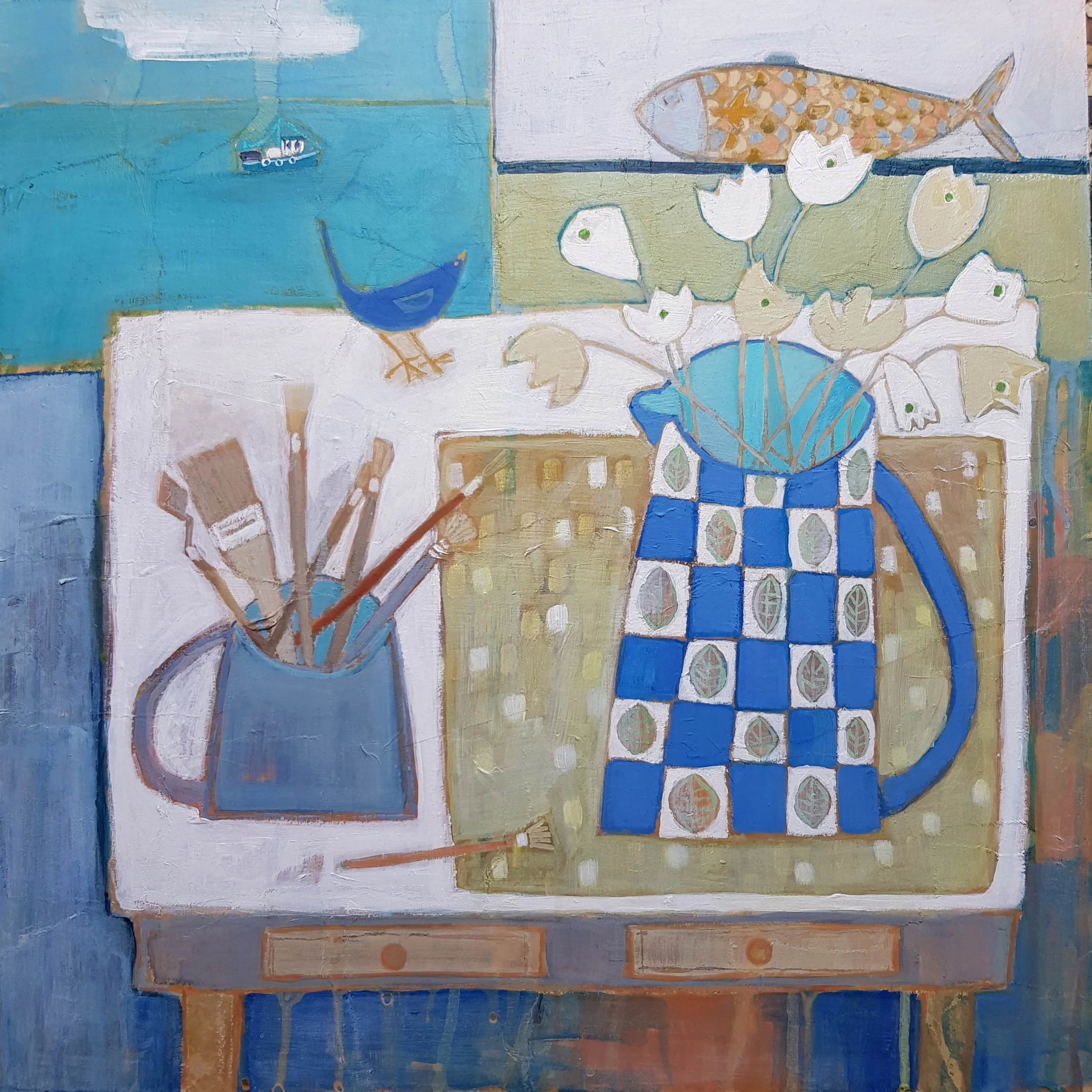 Across the Bay
50 x 50cm
(acrylic on board)