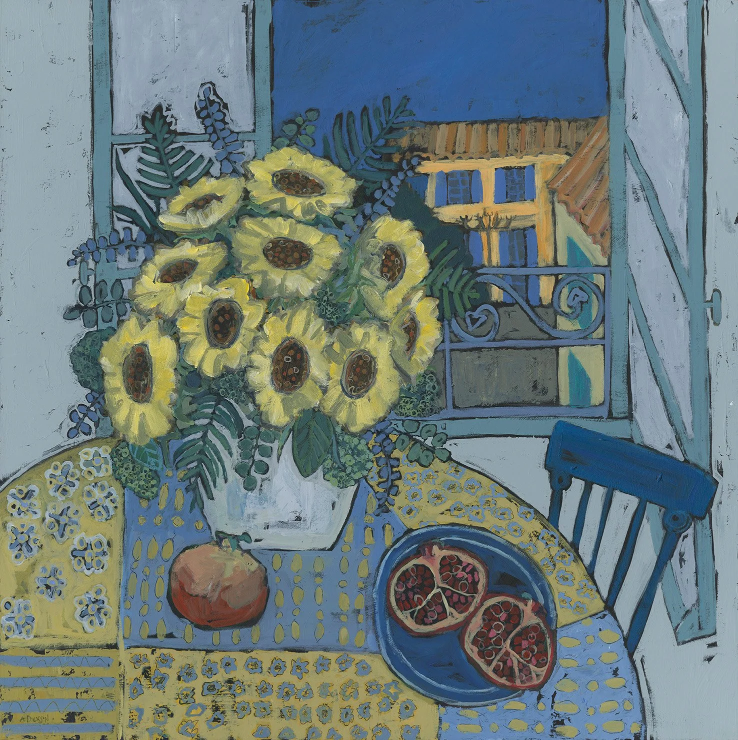Provencal Sunflowers 
80x 80cm SOLD