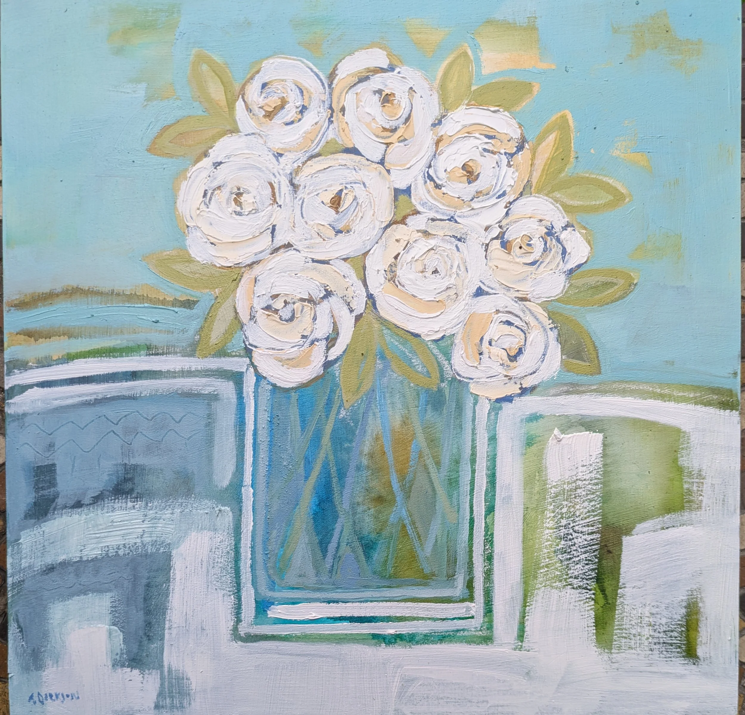 Roses from the Garden
25 x 25cm
(oil on board)