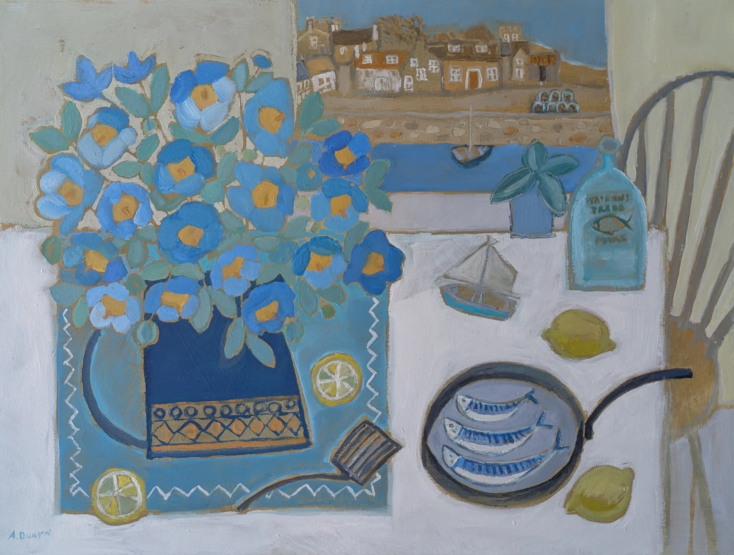 Meconopsis at the Harbour
40 x 30cm
(oil on board)