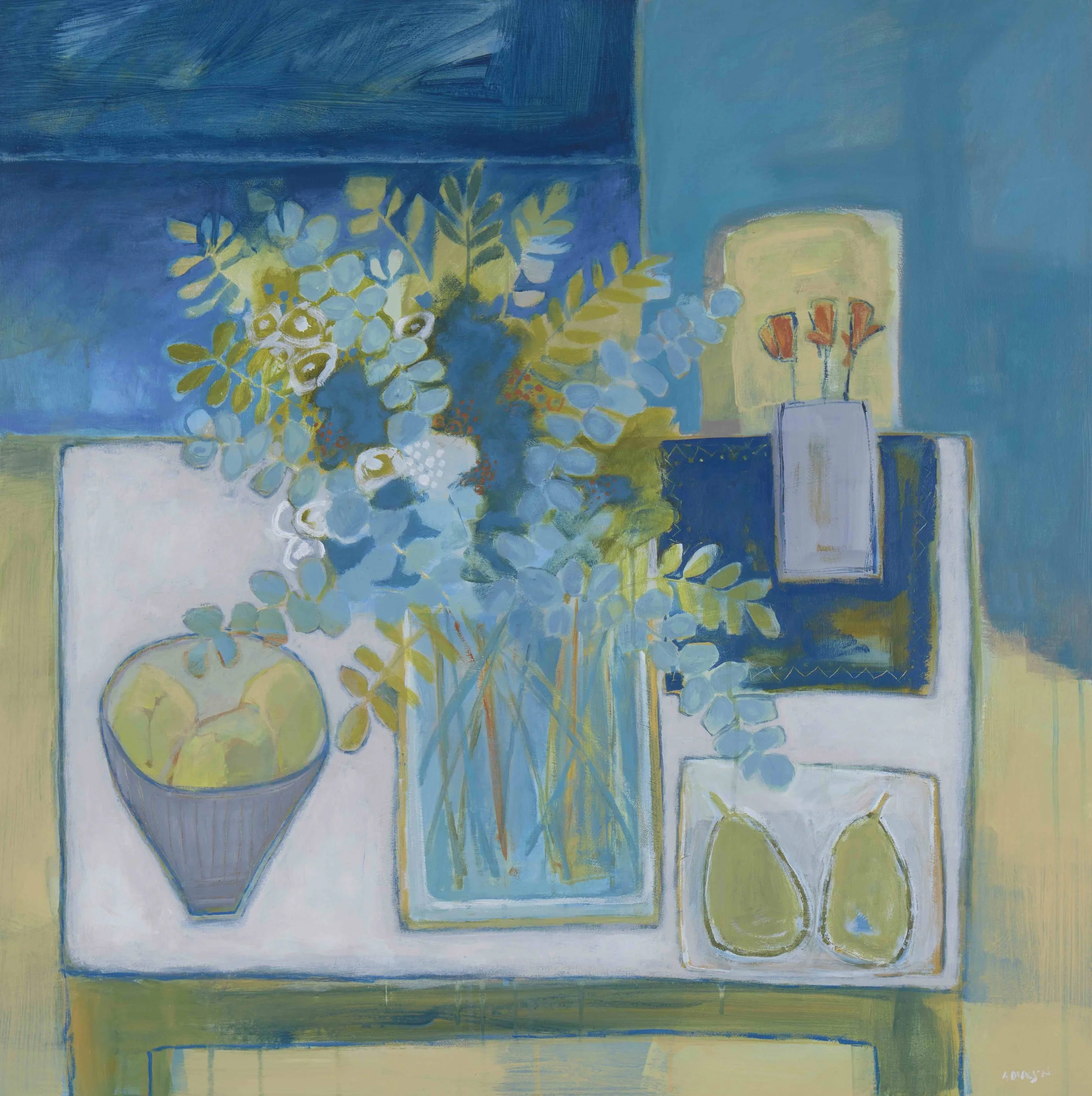 Eucalyptus, Pears and Lemons 80 x 80cm (acrylic on board) sf.jpg