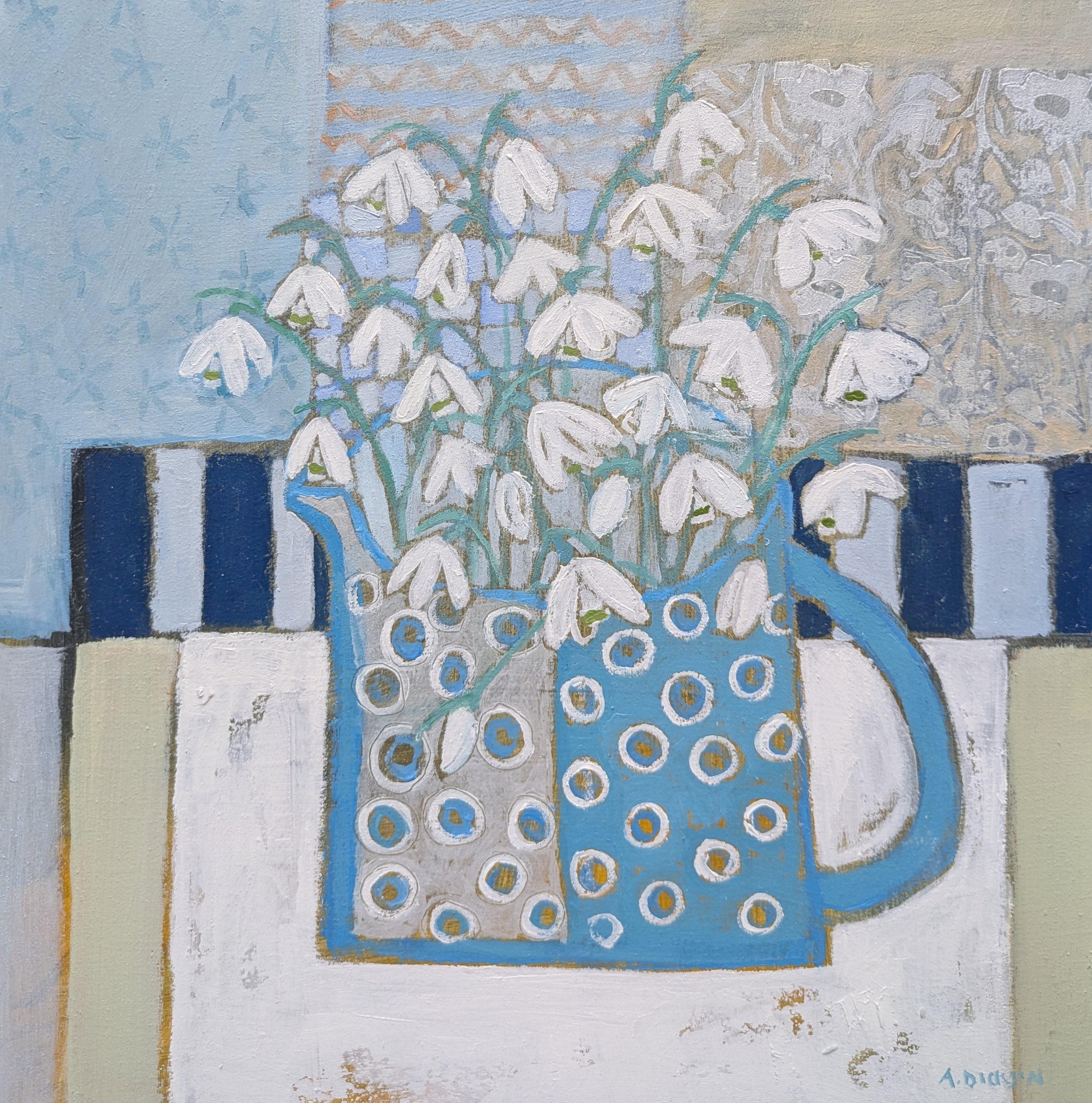 Snowdrops
24 x 24cm
(acrylic on board)