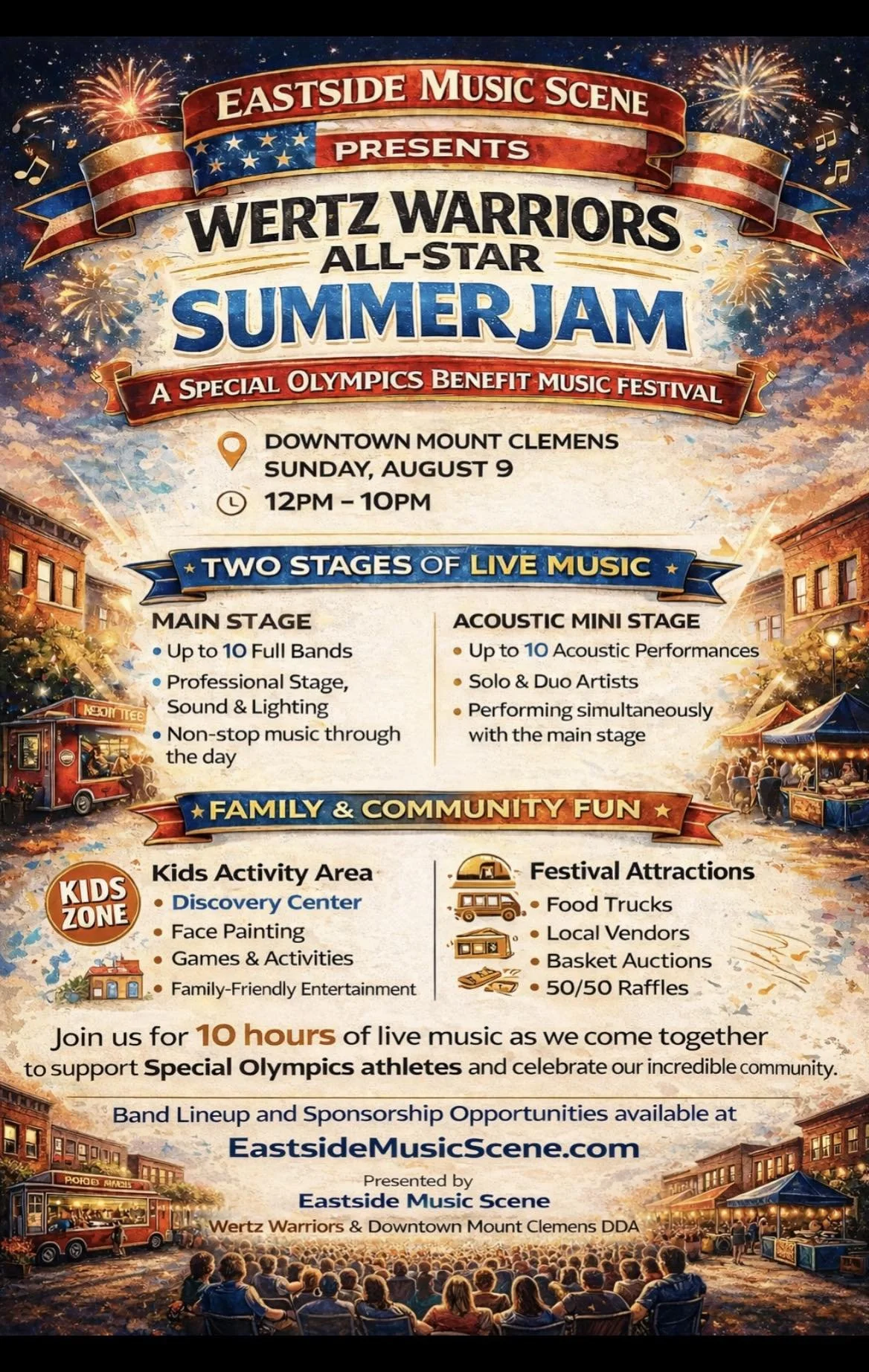 Mojo Filter Live @ Wertz Warriors All Star Jam - Downtown Mt. Clemens - Aug. 9th 2:00pm-3:00pm