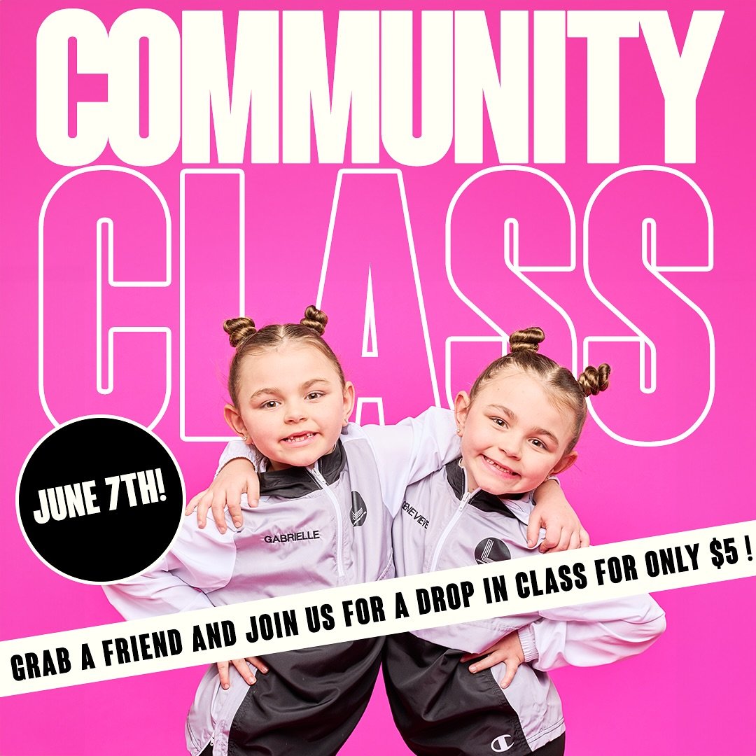 ✨COMMUNITY CLASSES

Join us for a drop in Community Class on June 7th These are pop up classes which are perfect to try dance out or sign up for a fun activity! This set of classes is open to dancers ages 6-13... stay tuned to a future dates for kidd