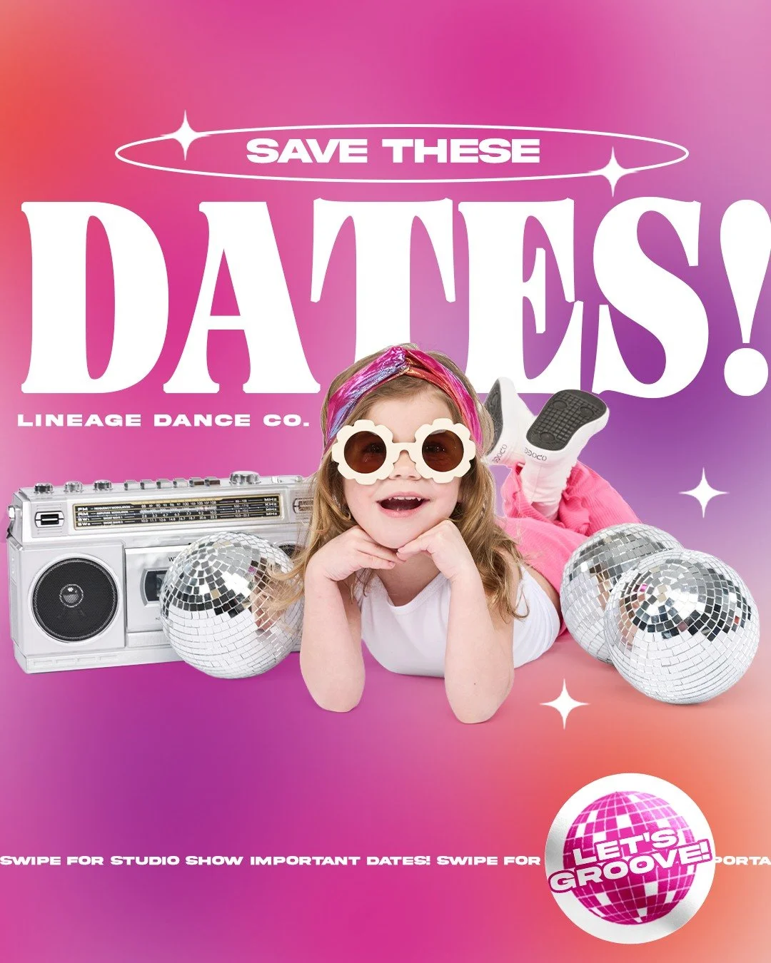 Save this for later! 📌✨

Our Studio Show Key Dates are here to help your family stay organized as we head toward Let&rsquo;s Groove! We recommend saving this graphic to your phone so everything you need is easy to reference in the weeks ahead. 🗓️

