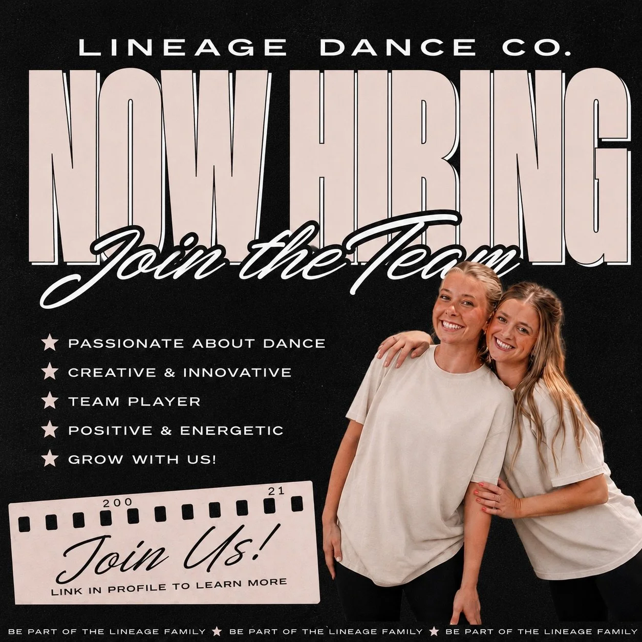 HELP US BUILD THE DREAM TEAM ⭐️

Lineage is hiring and we&rsquo;re officially asking our community to do what they do best: connect us with amazing people.

We&rsquo;re currently looking for:
&bull; Creative &amp; Events Coordinator
&bull; Operations
