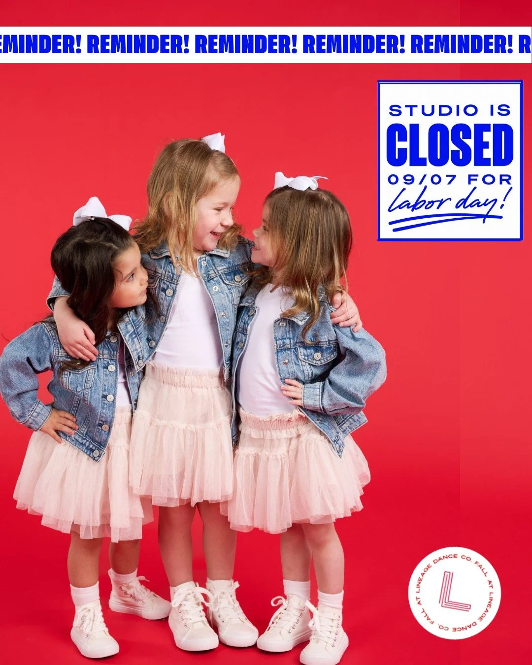 Happy Labor Day! 🇺🇸✨

A quick reminder that the studio is CLOSED today, Monday, September 7 in observance of Labor Day. 

We&rsquo;ll see you back in the studio tomorrow!