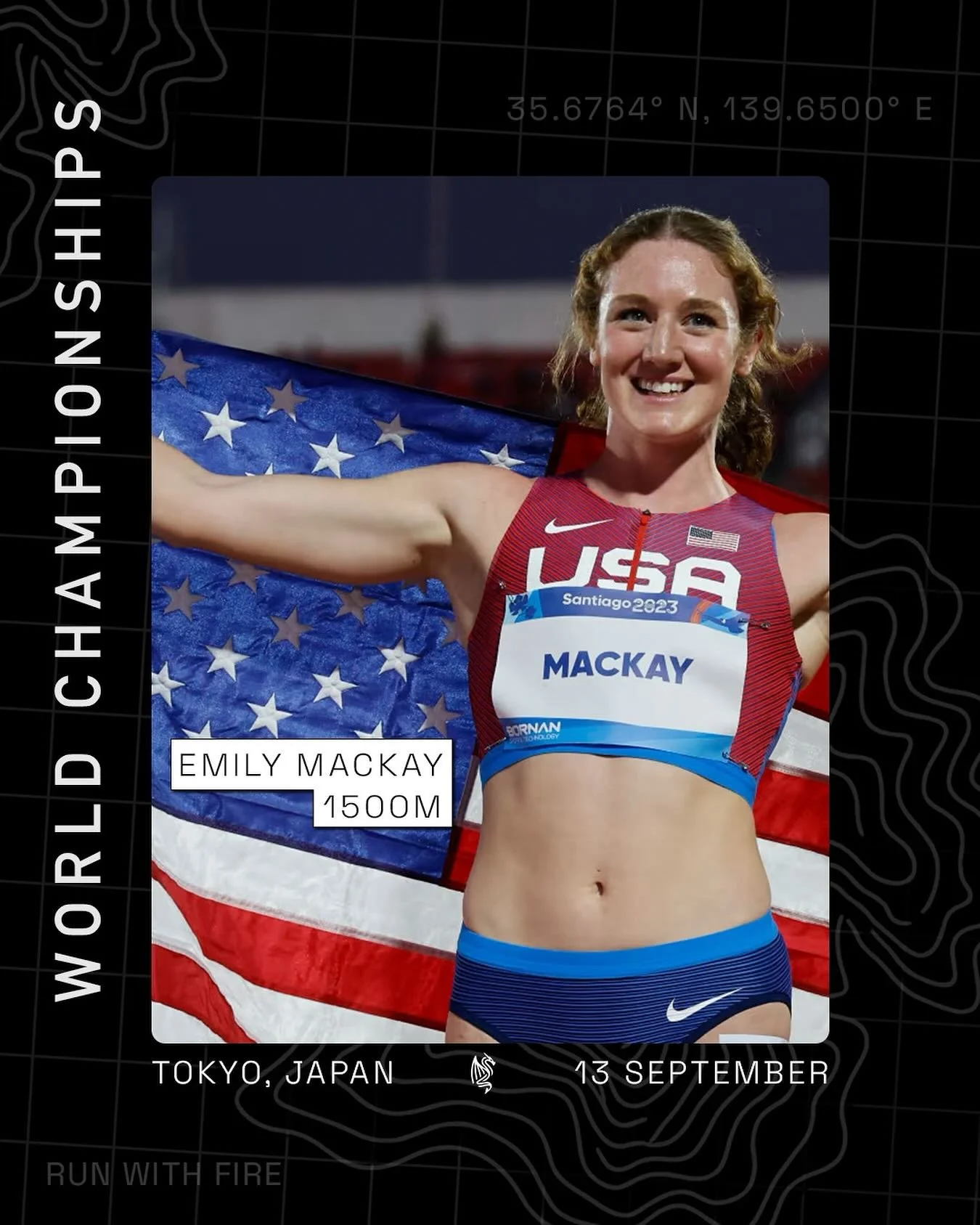 Honored to support Emily as she represents Team USA on the world stage. 🇺🇸 We&rsquo;re grateful to be part of her journey and can&rsquo;t wait to cheer her on in Tokyo!
#worldchampionships 
#1500meter