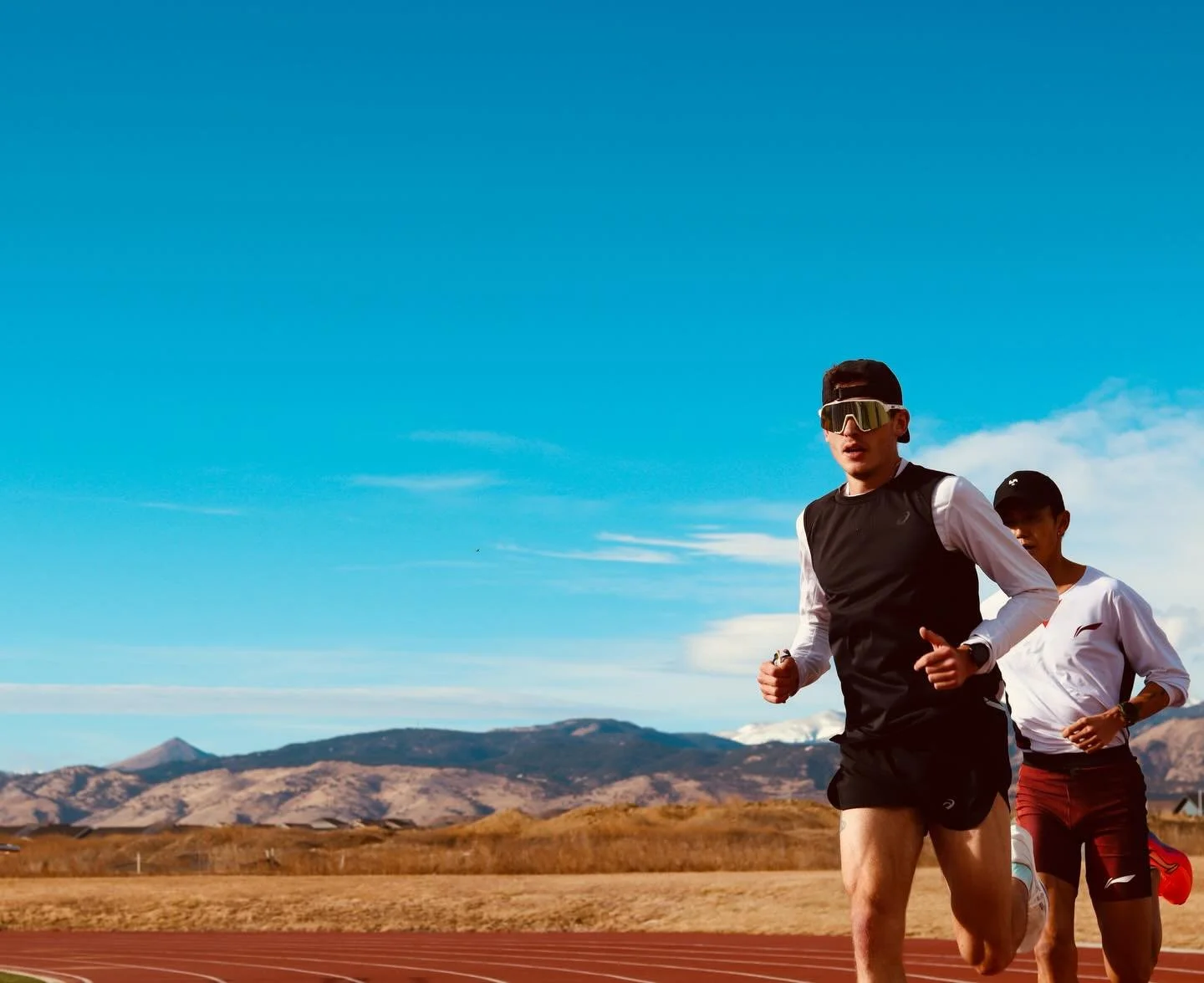 Dylan Schubert finishing up a solid block of training in Colorado in prep for his half marathon debut at @chevronhoustonmarathon next weekend. UAC teammate, Savannah Shaw will also be making her debut.