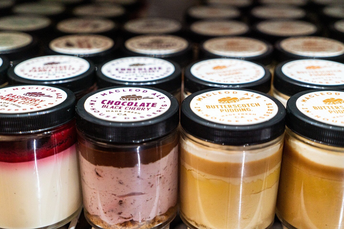 So many to choose from! 🤤 ⁠If you could only pick one, which would you choose: our Chocolate Budino, Raspberry Panna Cotta, Lemon Posset, Butterscotch Pudding, or our newest dessert Chocolate Black Cherry?