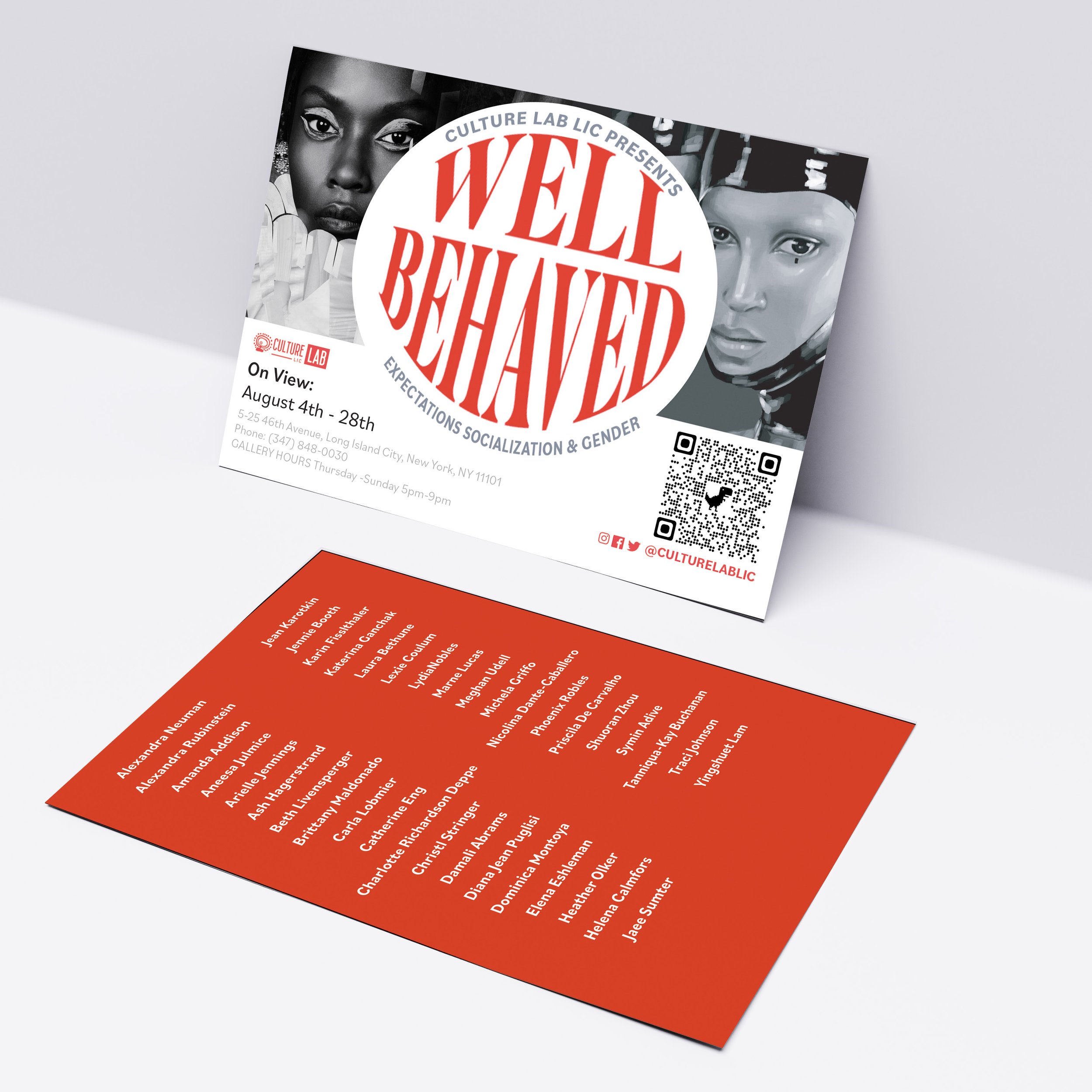 Culture Lab LIC Exhibition, "Well Behaved", Postcard.