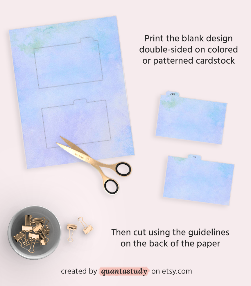 Blank Printable Spaced Repetition Flashcard Dividers – Print on Colored  Paper — Quanta Study