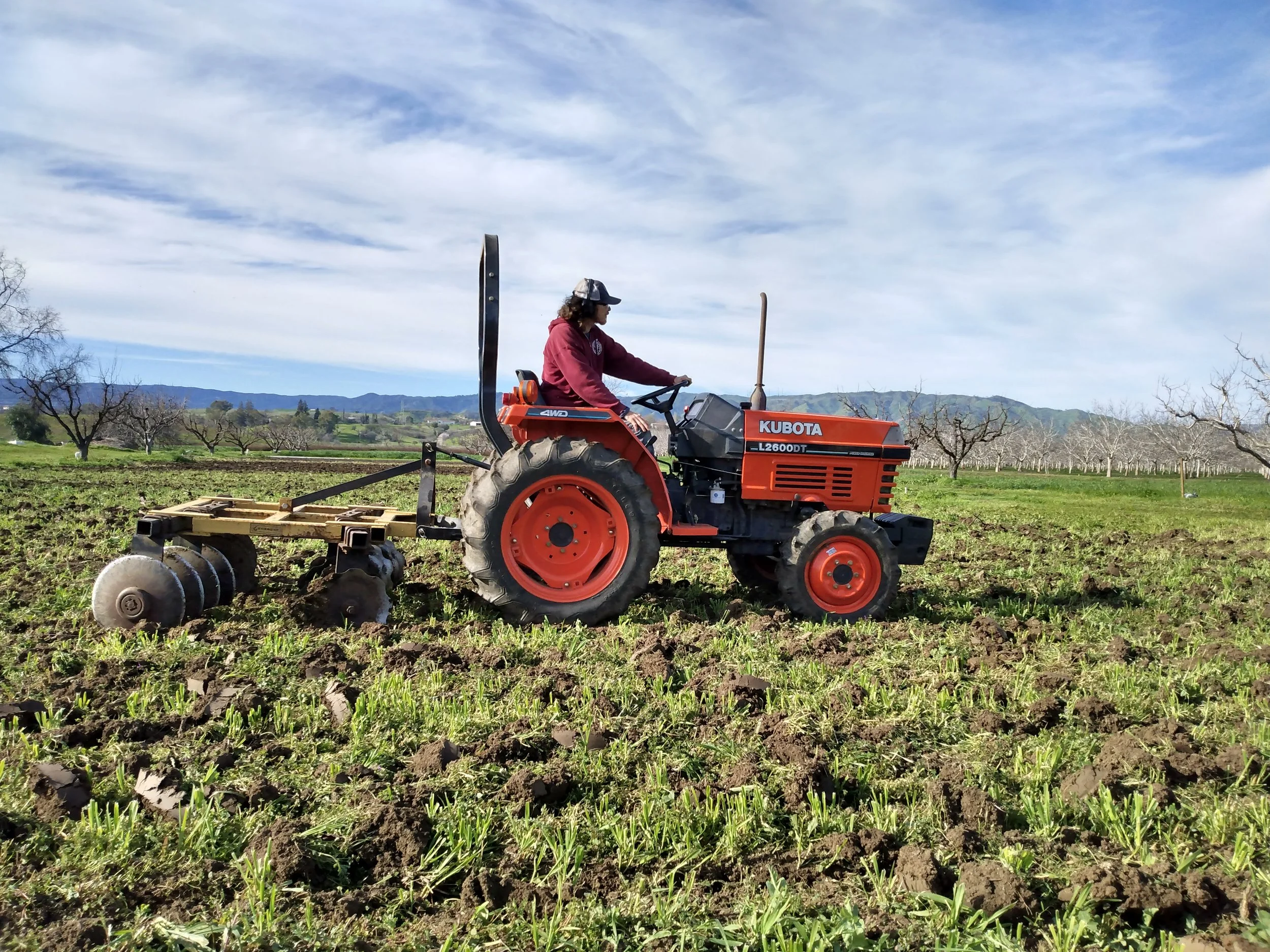 Working on the tractor