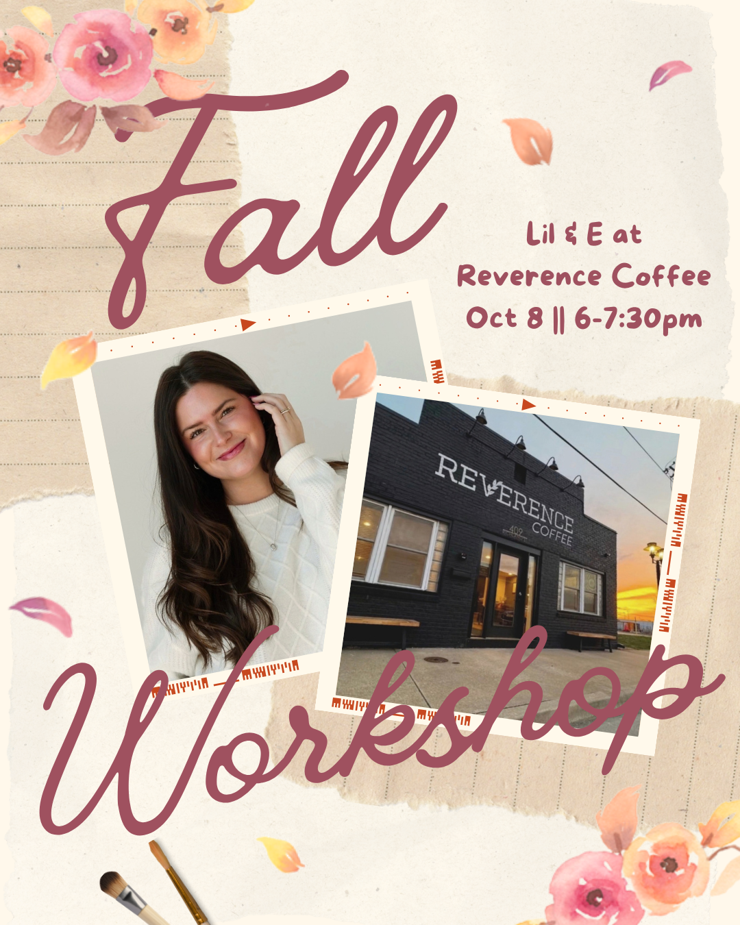 Fall Florals Watercolor Workshop at Reverence Coffee