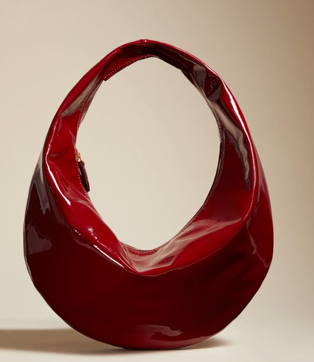 Khaite Medium Olivia Hobo in Red Patent Leather $1,600