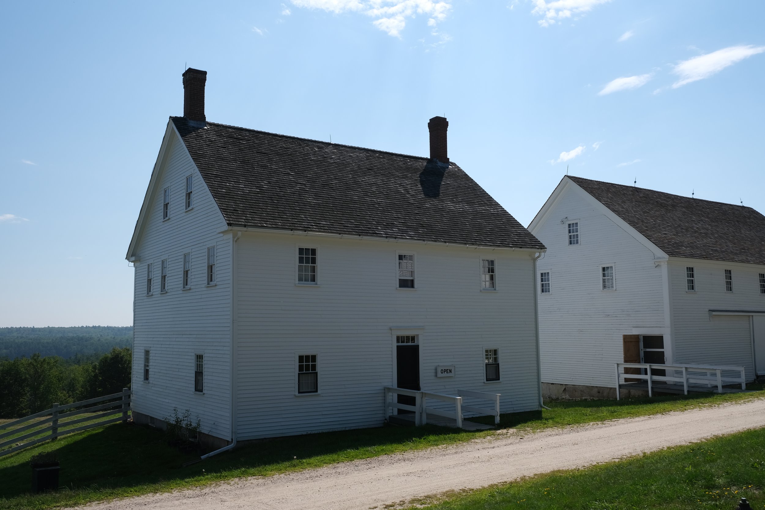   Old homes serving as the Shaker Village gift shop.  