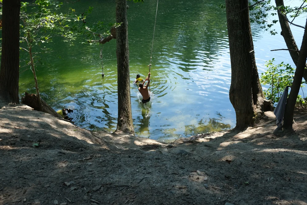   Swinging into the Presumscot Rver.  