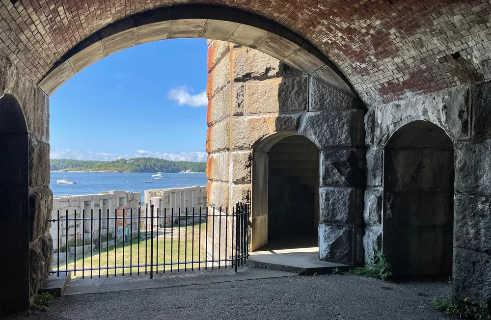   View of the Kennebeck River from Fort Popham.  