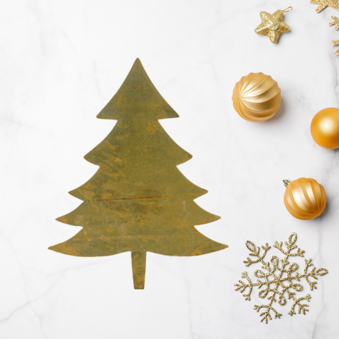 Metal Rusty Christmas Tree - Metal Garden Art - Christmas Present - Porch Decor - Garden Ornament - Gift for Gardener