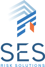 Illustration of several blue and gray shipping containers stacked on ships at a port