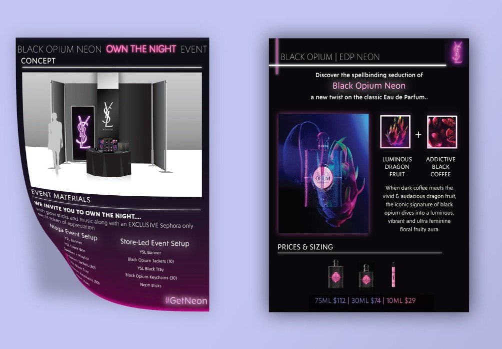 Event Bulletin for new fragrance launch: Black Opium Neon