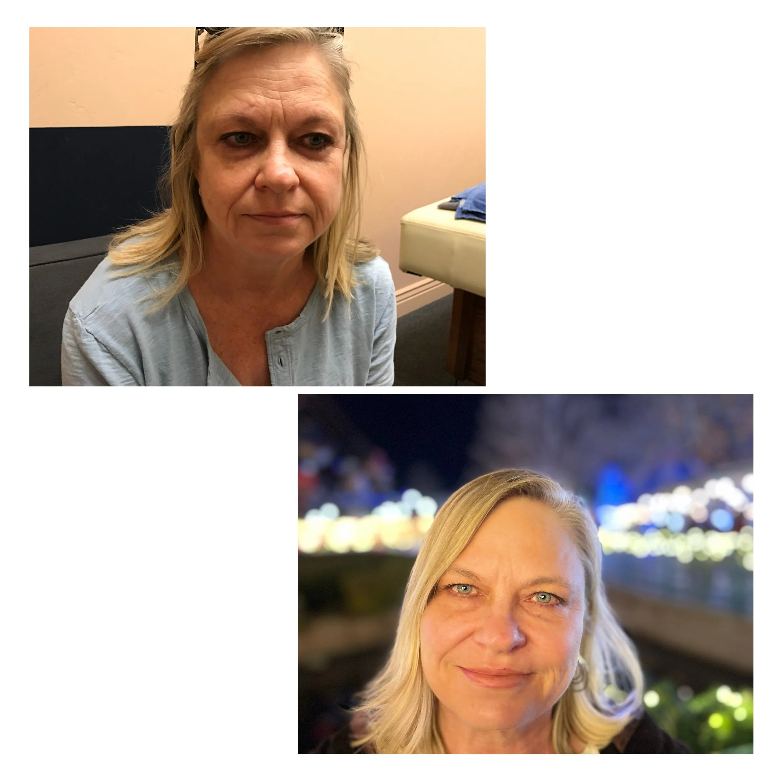 Fun rejuvenation over a few months! In between her work and traveling, we were able to update her look. 