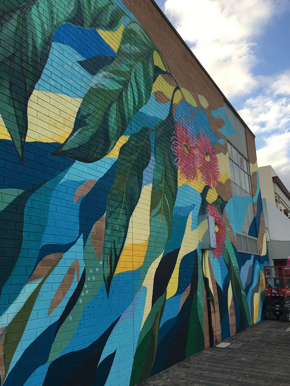 Side view telstra exchange building mural victor harbor