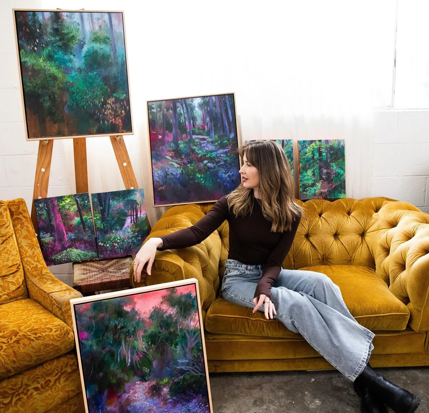A new collection calls for new pics 📸 by the wonderful @elledsphotography The jewel tones of this recent collection complimented this space at @summertownstudio to a T. 

&lsquo;Wanderings&rsquo; is now open to view in person at @ondeen.farm (in the